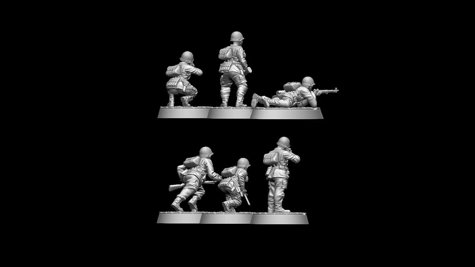 USA Soldiers WW2 Bolt Action 3D print model_31