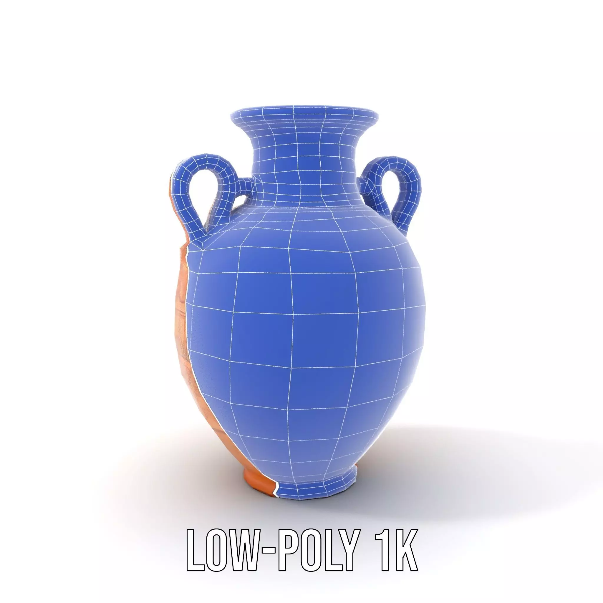Engraved Terracotta Vase model pack Low-poly 3D model_23