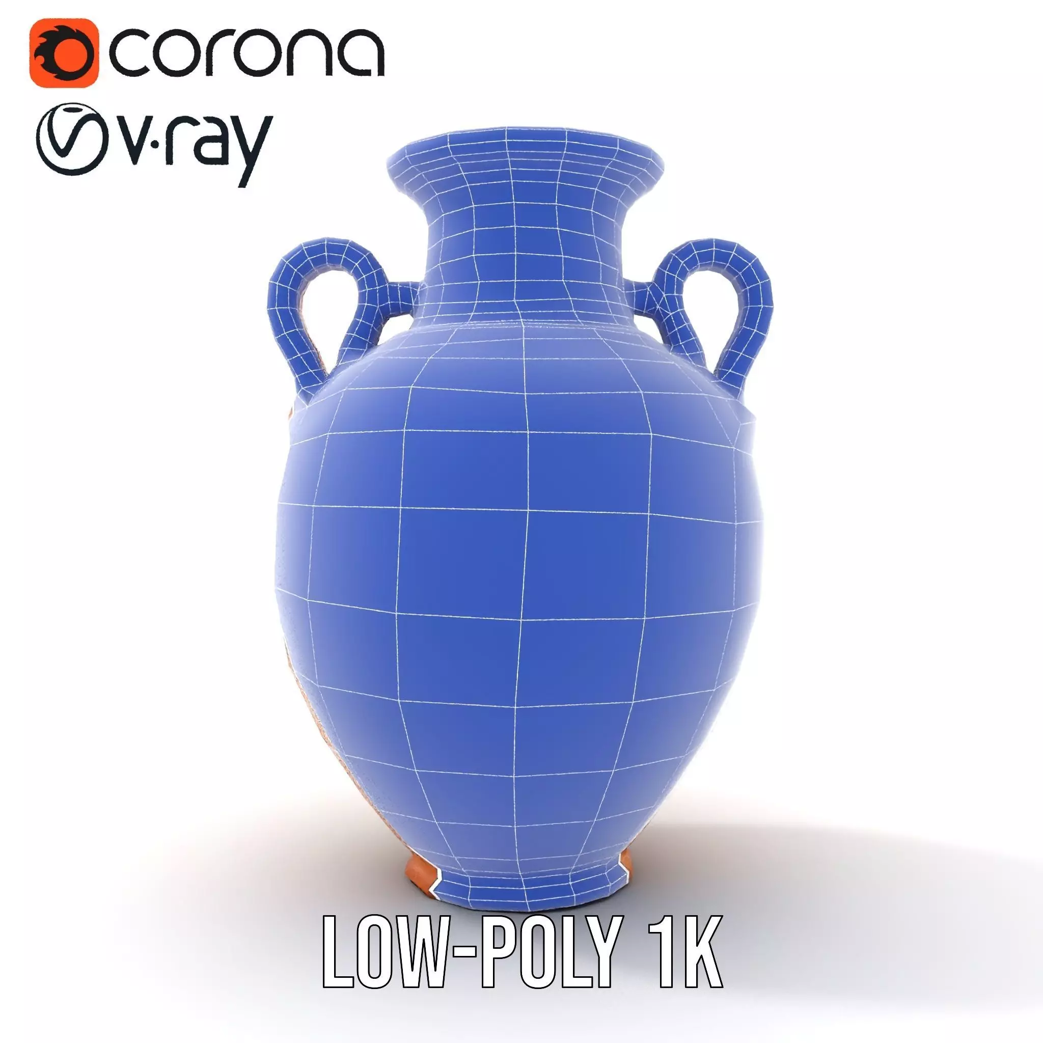 Engraved Terracotta Vase model pack Low-poly 3D model_28