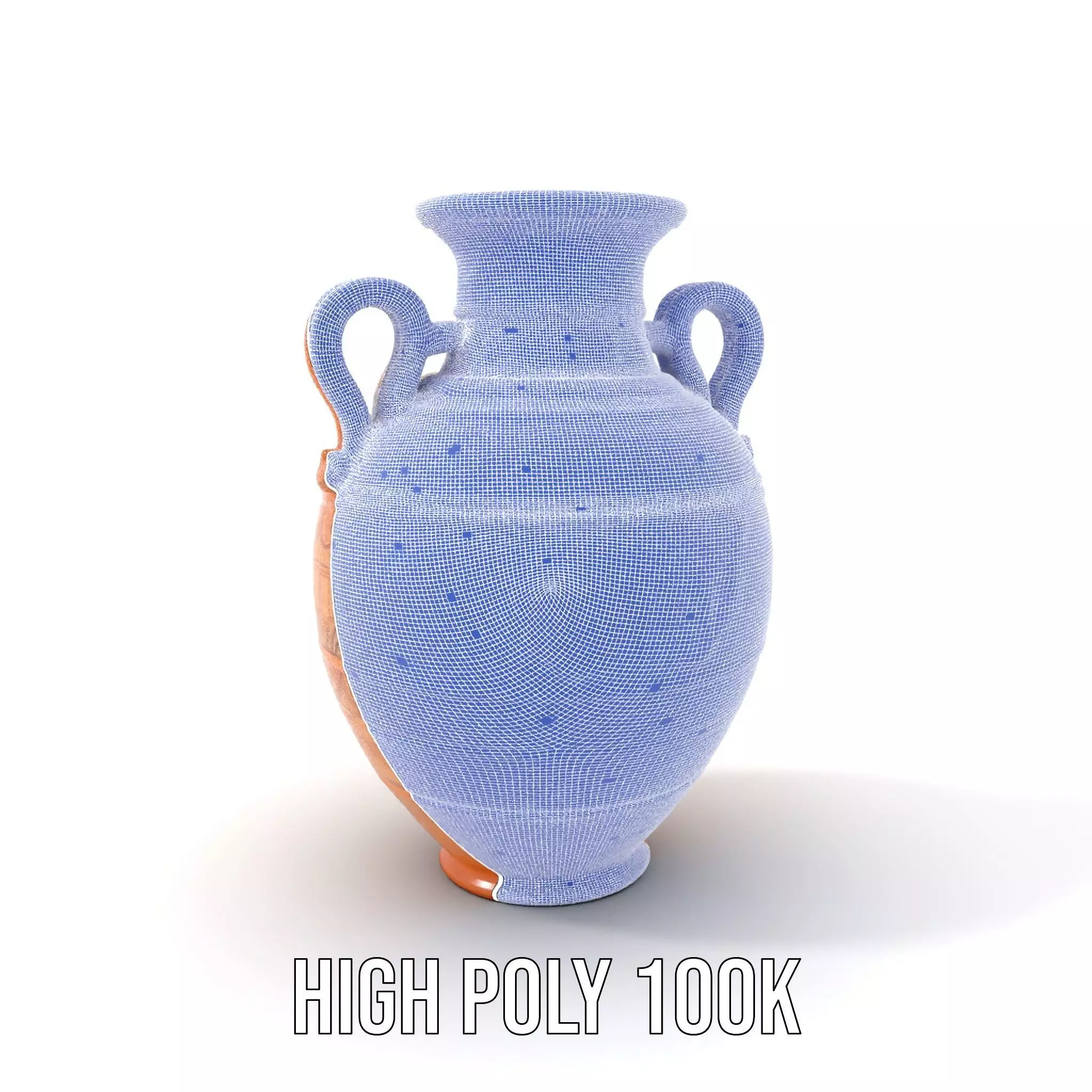 Engraved Terracotta Vase model pack Low-poly 3D model_5