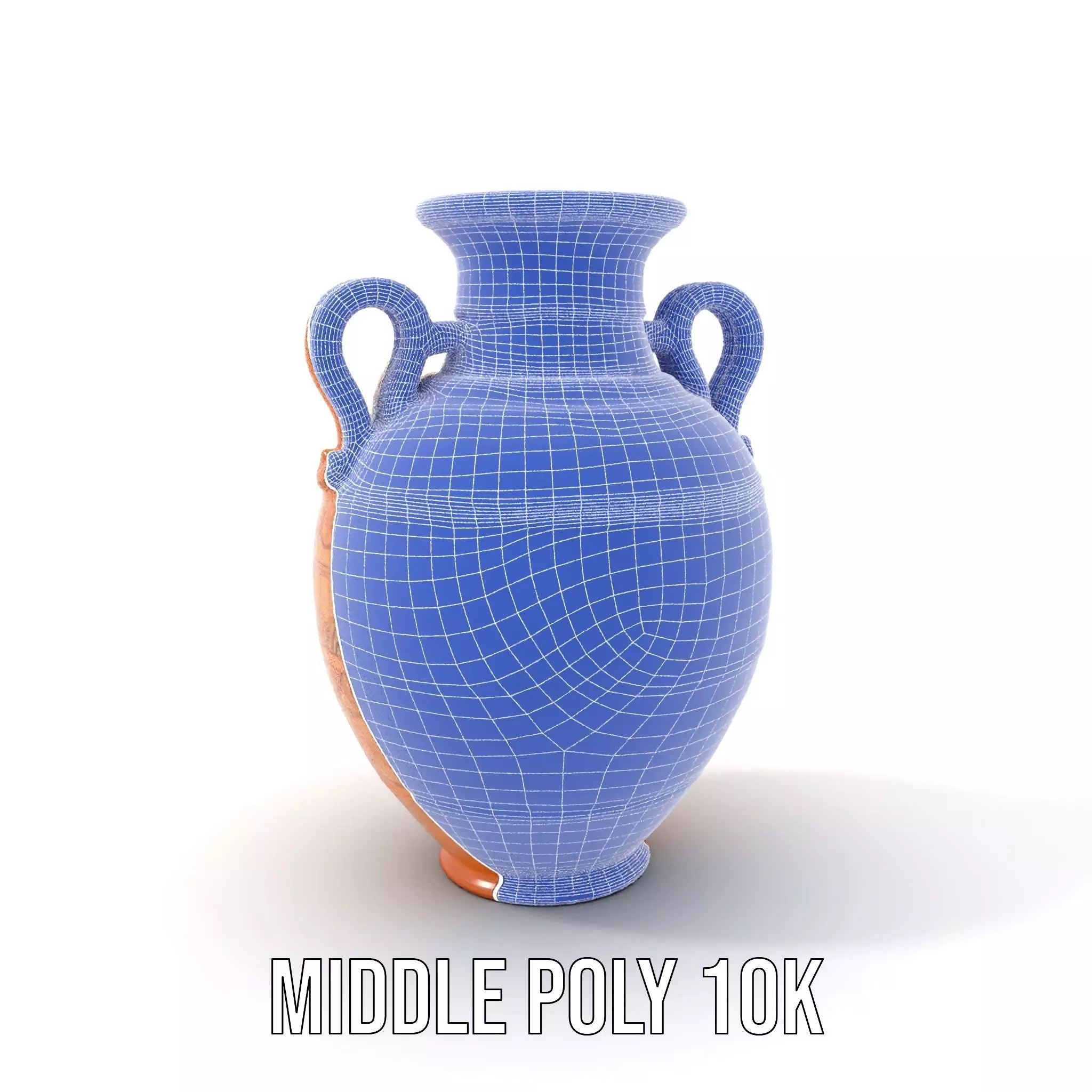 Engraved Terracotta Vase model pack Low-poly 3D model_19