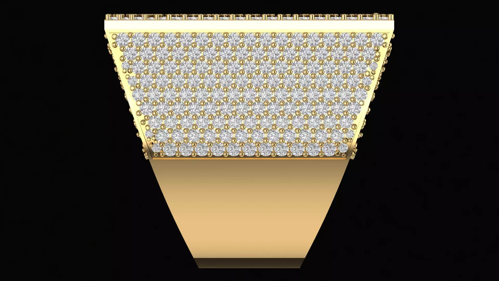 Custom Initial A to Z Letter Diamond Ring - Alphabet Rings 3D print model_3