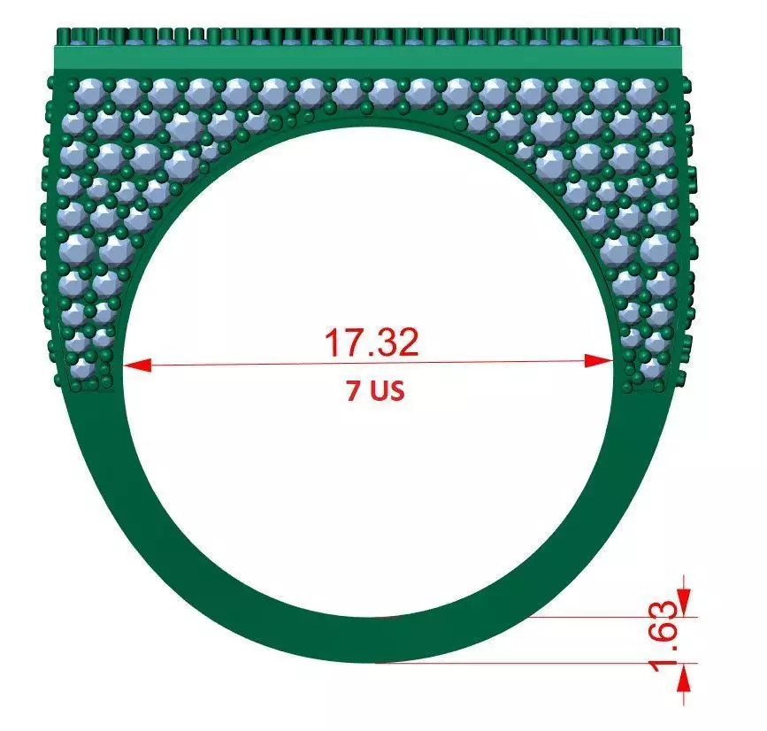 Custom Initial A to Z Letter Diamond Ring - Alphabet Rings 3D print model_8