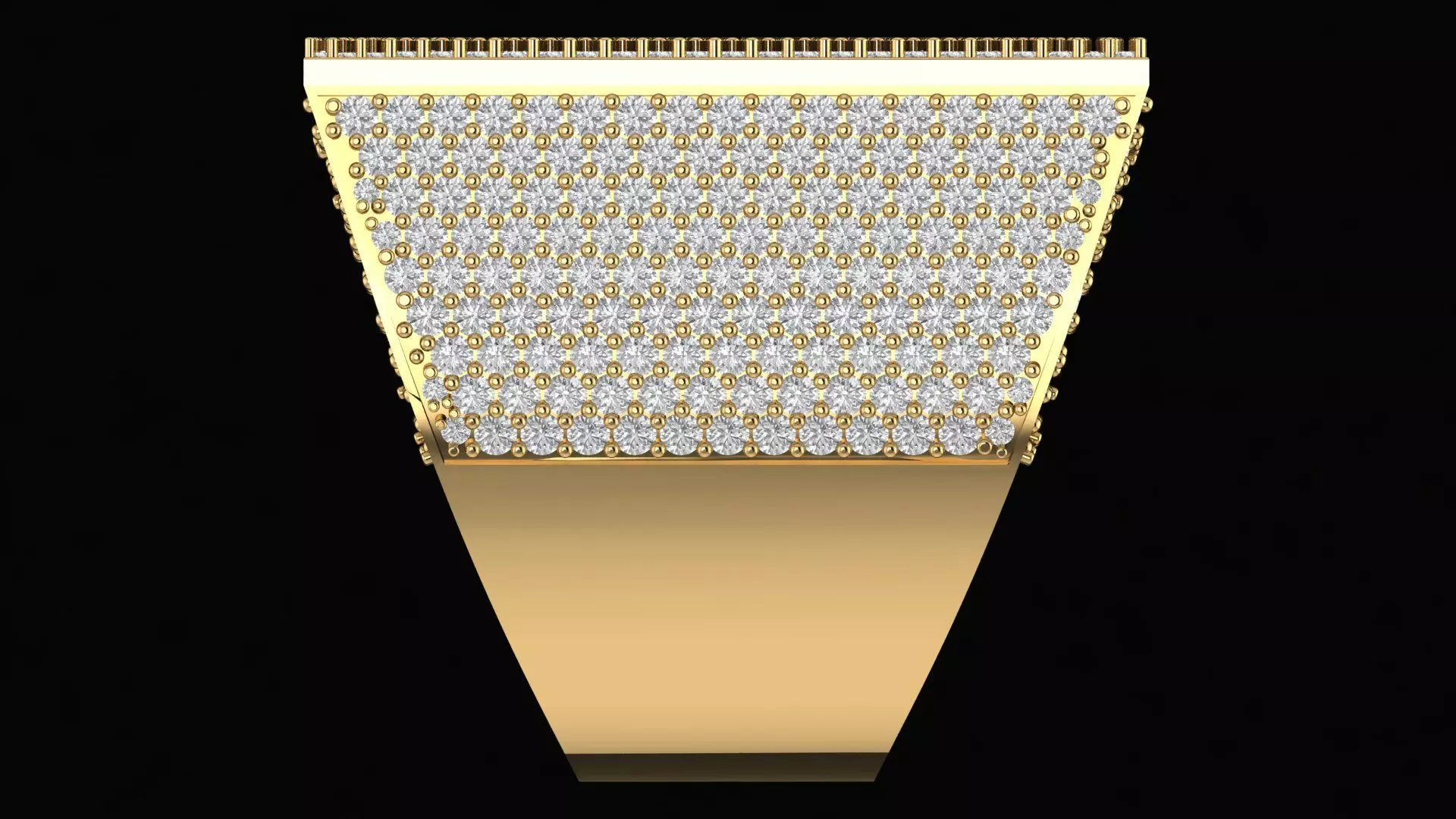 Custom Initial A to Z Letter Diamond Ring - Alphabet Rings 3D print model_1