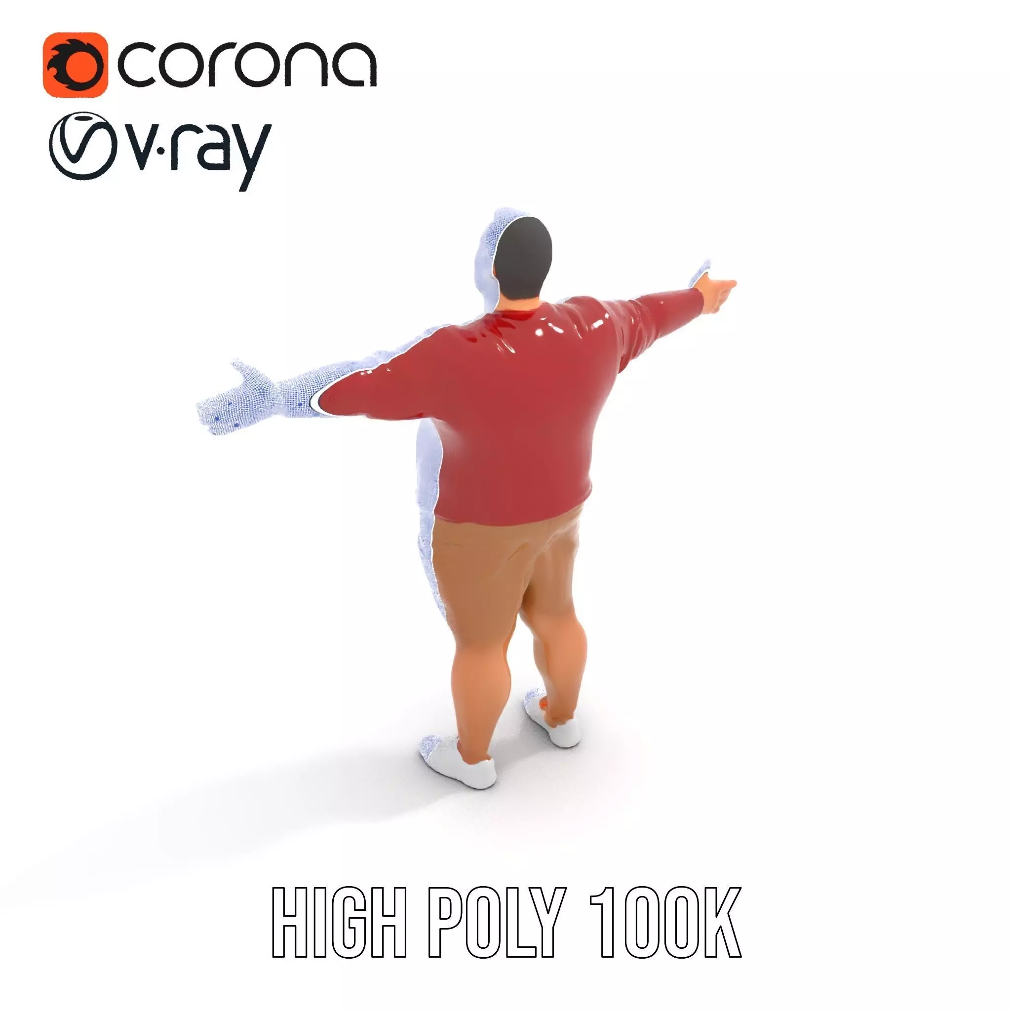 Casual Outfit Red Sweater model pack Low-poly 3D model_20
