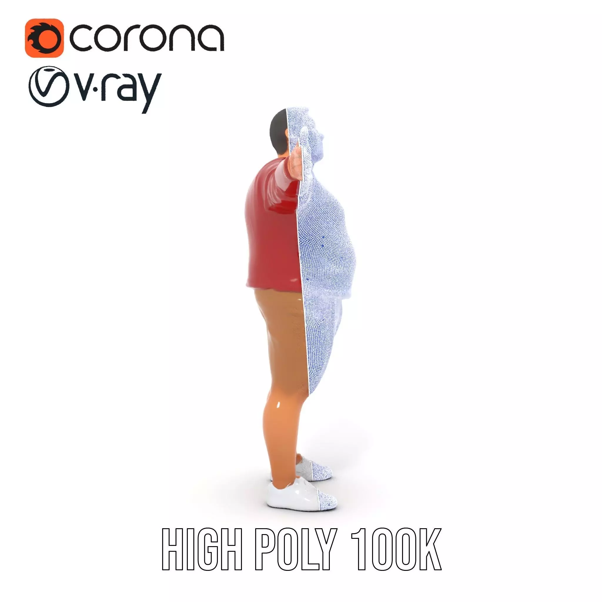 Casual Outfit Red Sweater model pack Low-poly 3D model_32