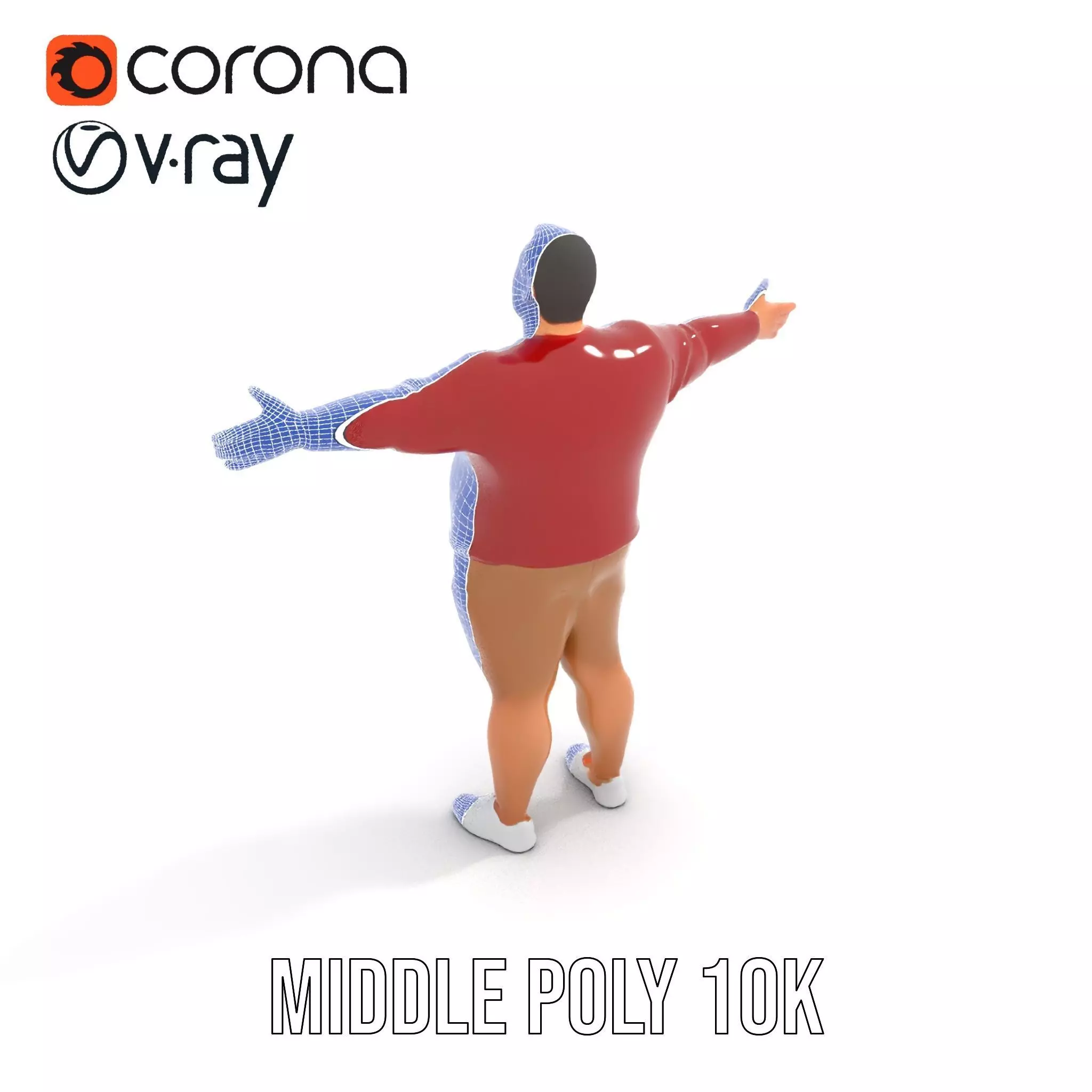 Casual Outfit Red Sweater model pack Low-poly 3D model_6