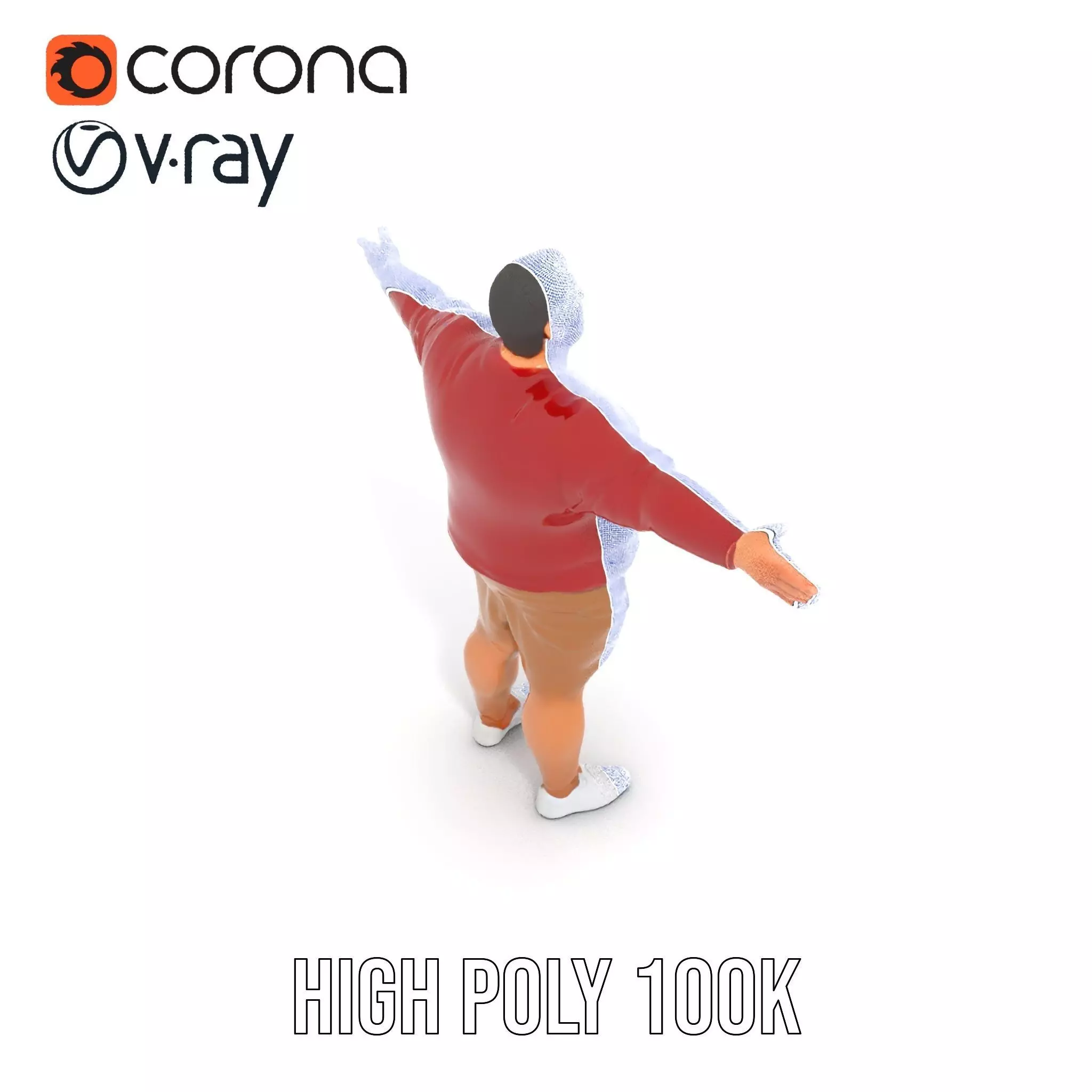 Casual Outfit Red Sweater model pack Low-poly 3D model_23