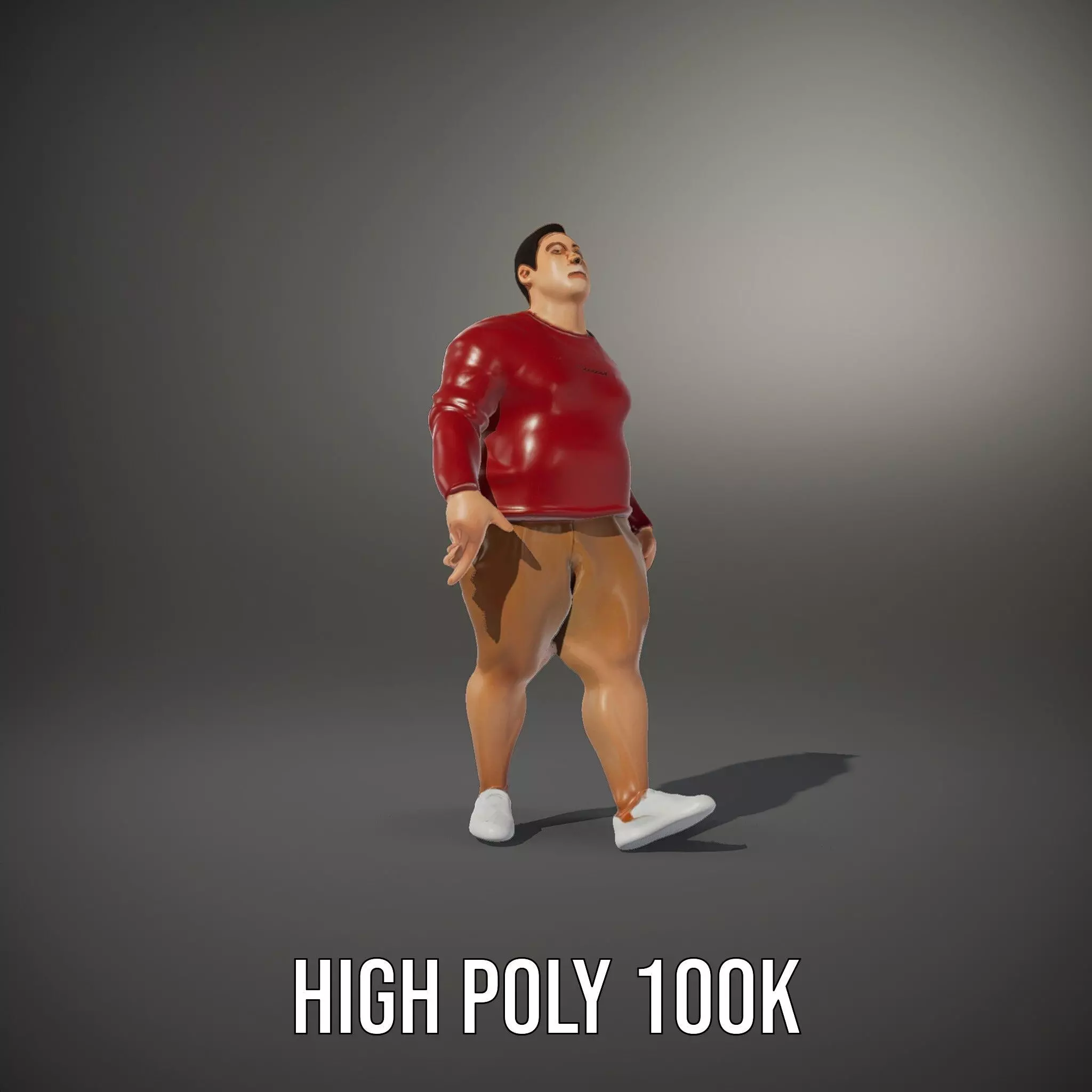 Casual Outfit Red Sweater model pack Low-poly 3D model_9