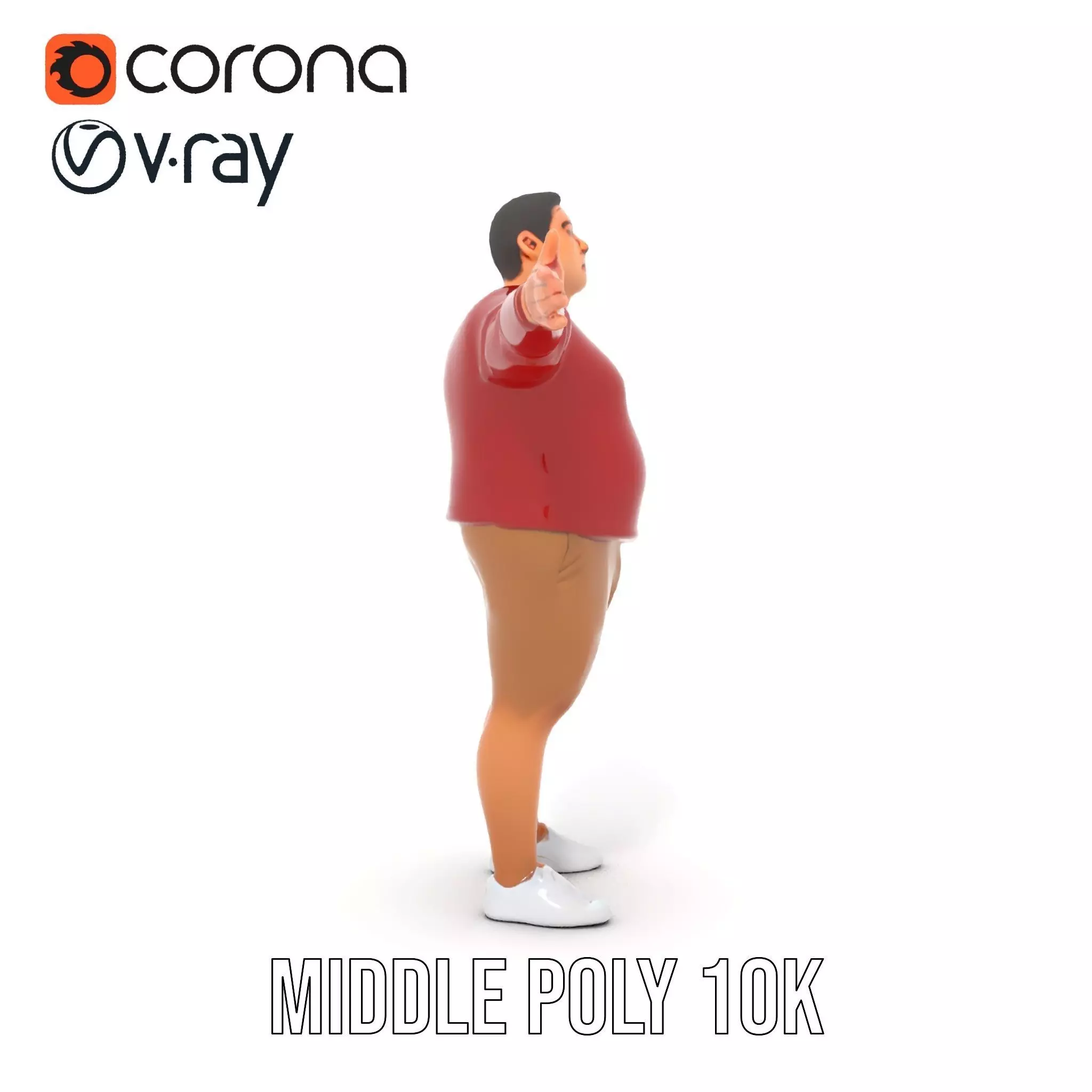 Casual Outfit Red Sweater model pack Low-poly 3D model_21