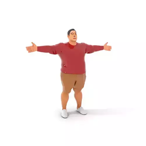 Casual Outfit Red Sweater model pack