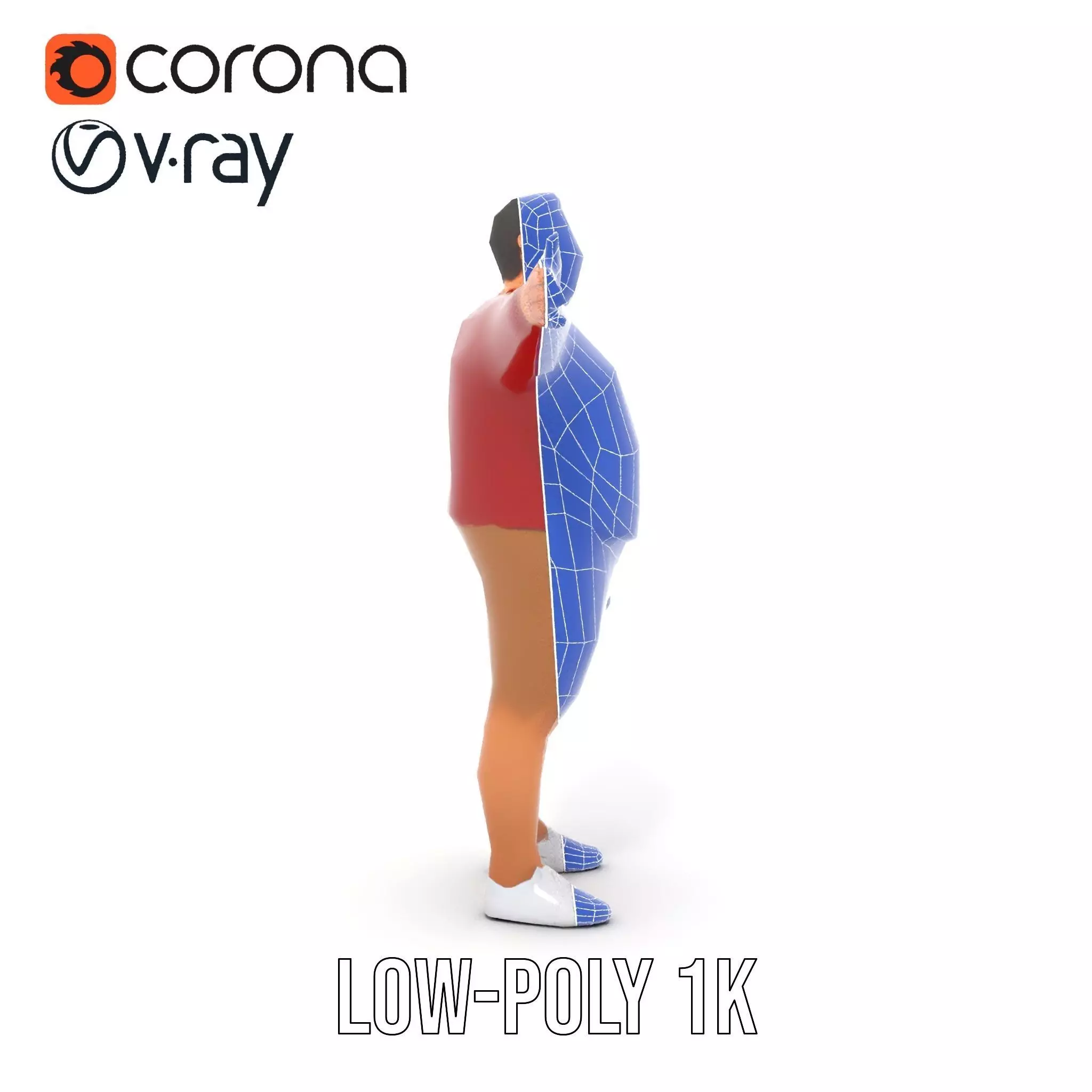 Casual Outfit Red Sweater model pack Low-poly 3D model_22