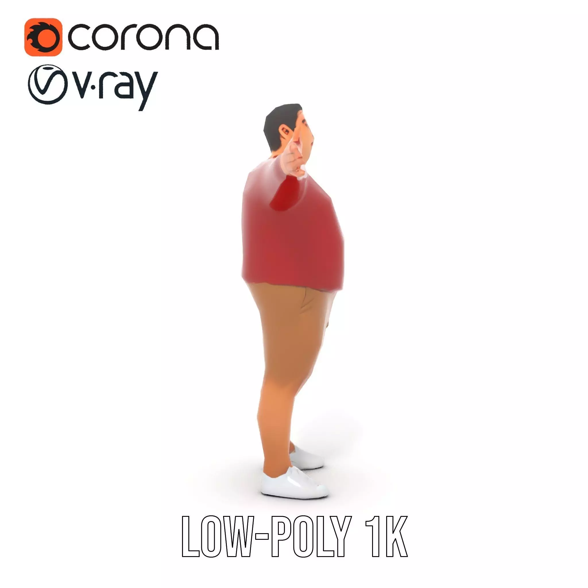 Casual Outfit Red Sweater model pack Low-poly 3D model_25