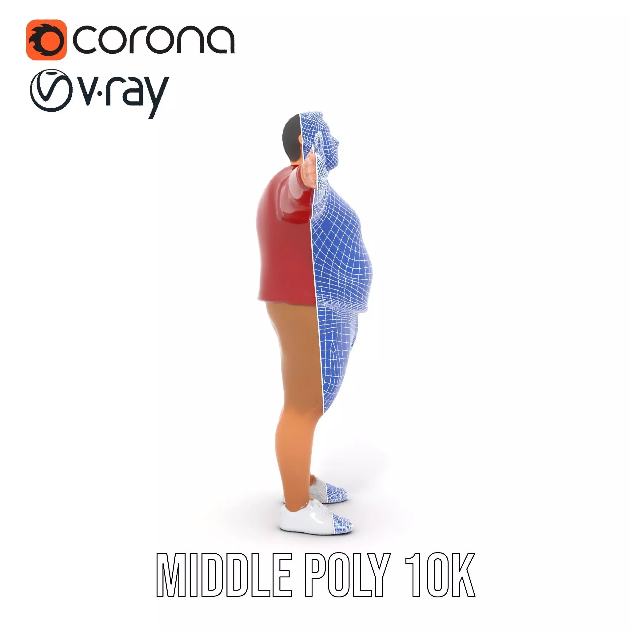 Casual Outfit Red Sweater model pack Low-poly 3D model_30