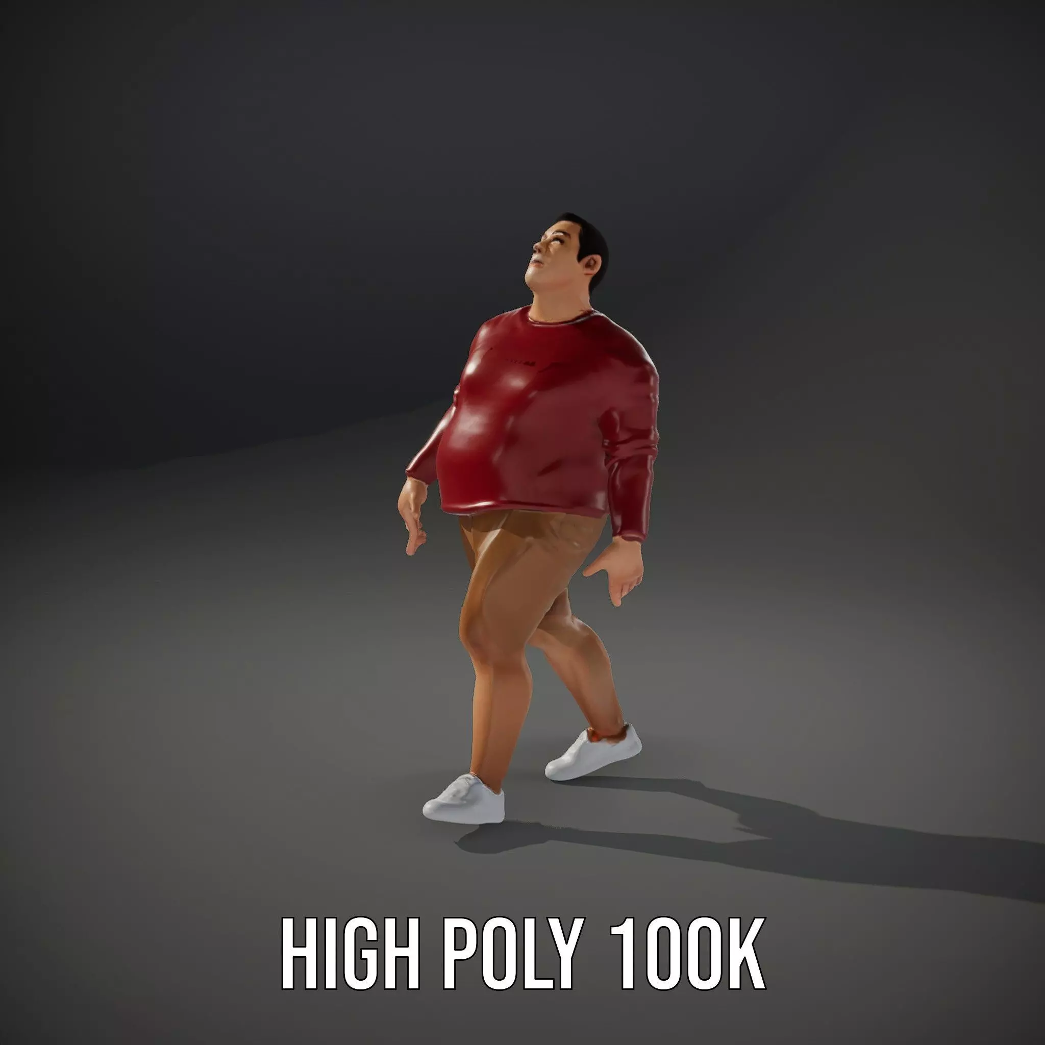 Casual Outfit Red Sweater model pack Low-poly 3D model_11