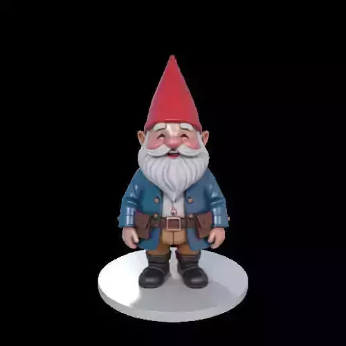 2213Fairy Tale Gnome Color Full Body Figurine on Base