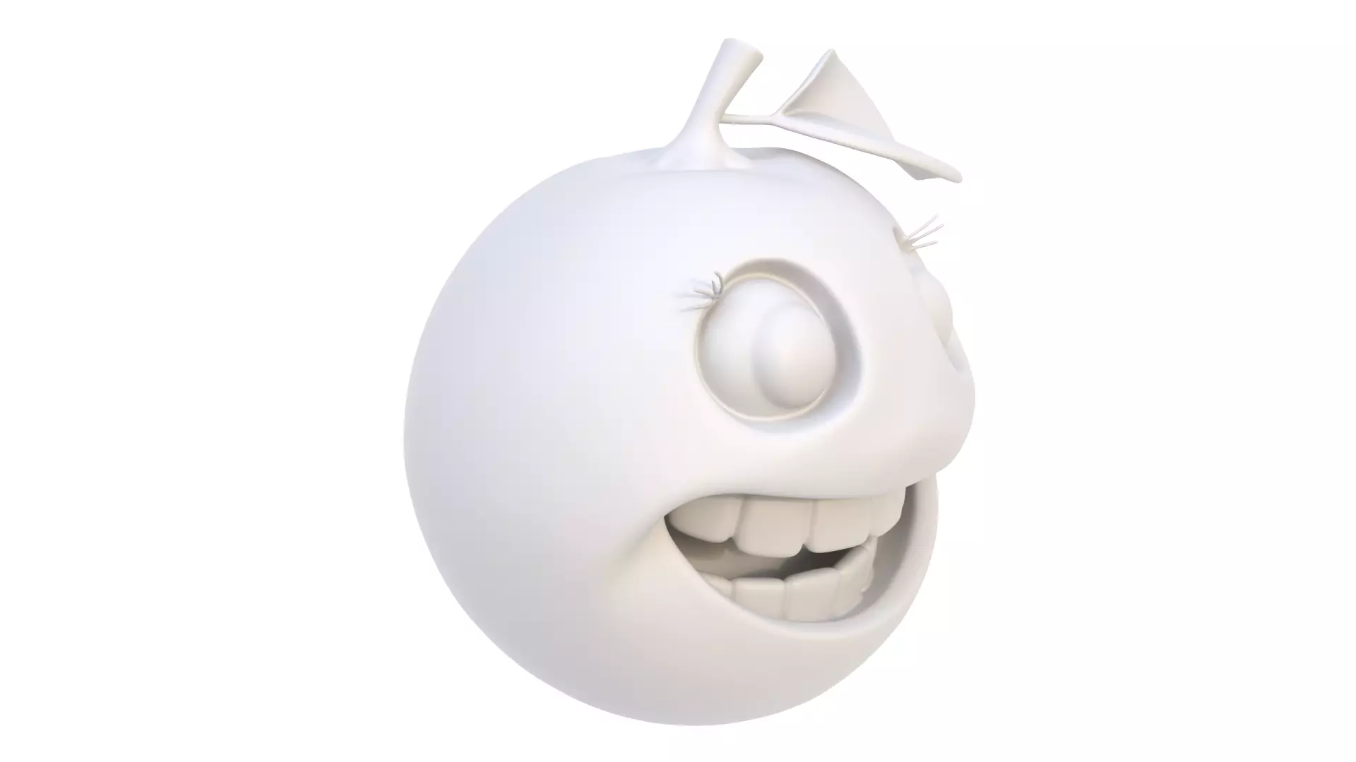 Fruit smiling 3D model_4