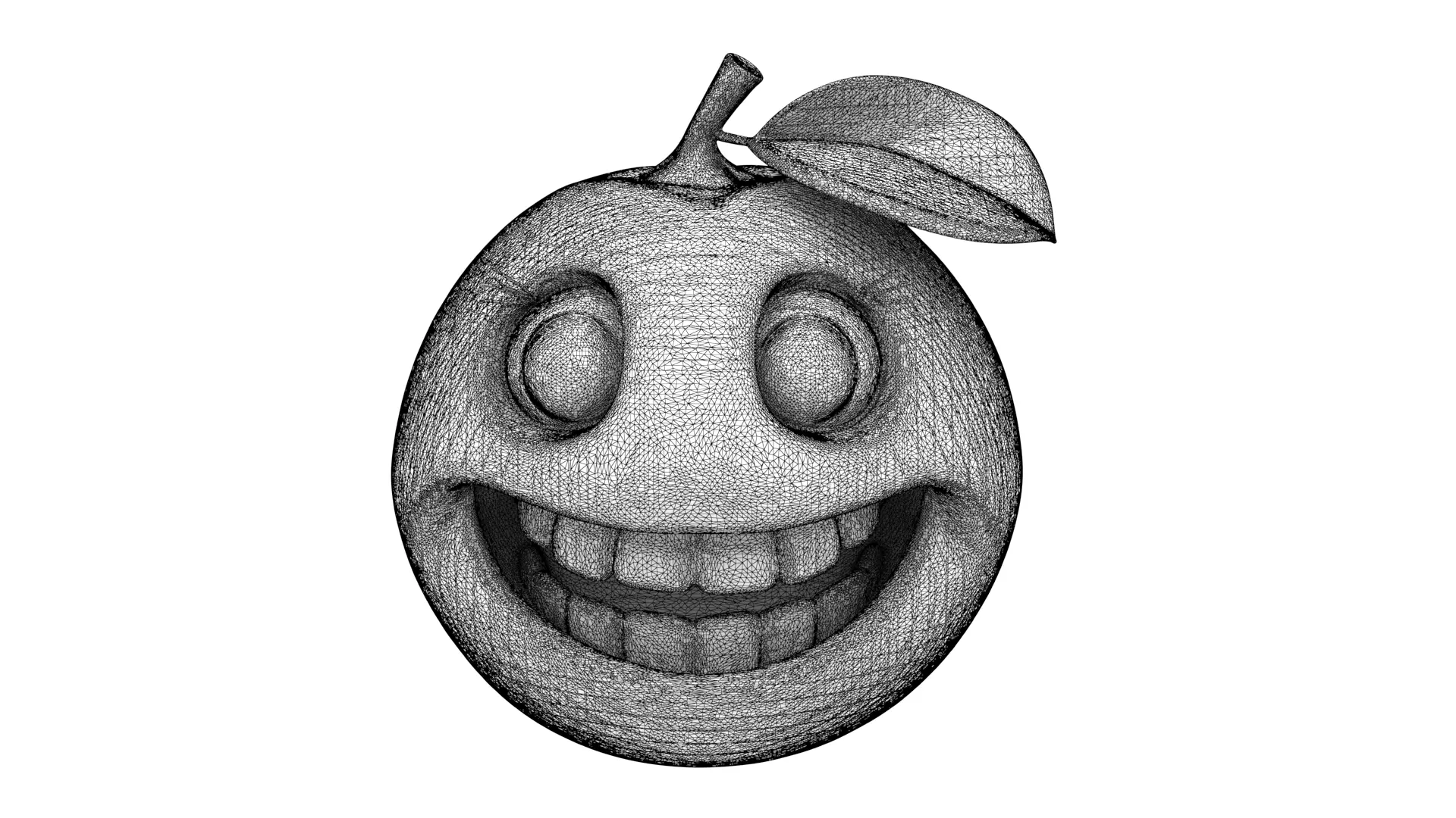 Fruit smiling 3D model_6