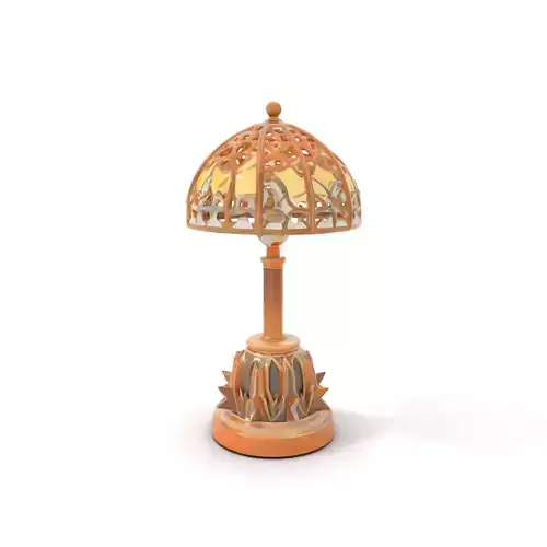 Art Deco Bronze Lamp model pack Low-poly 3D model