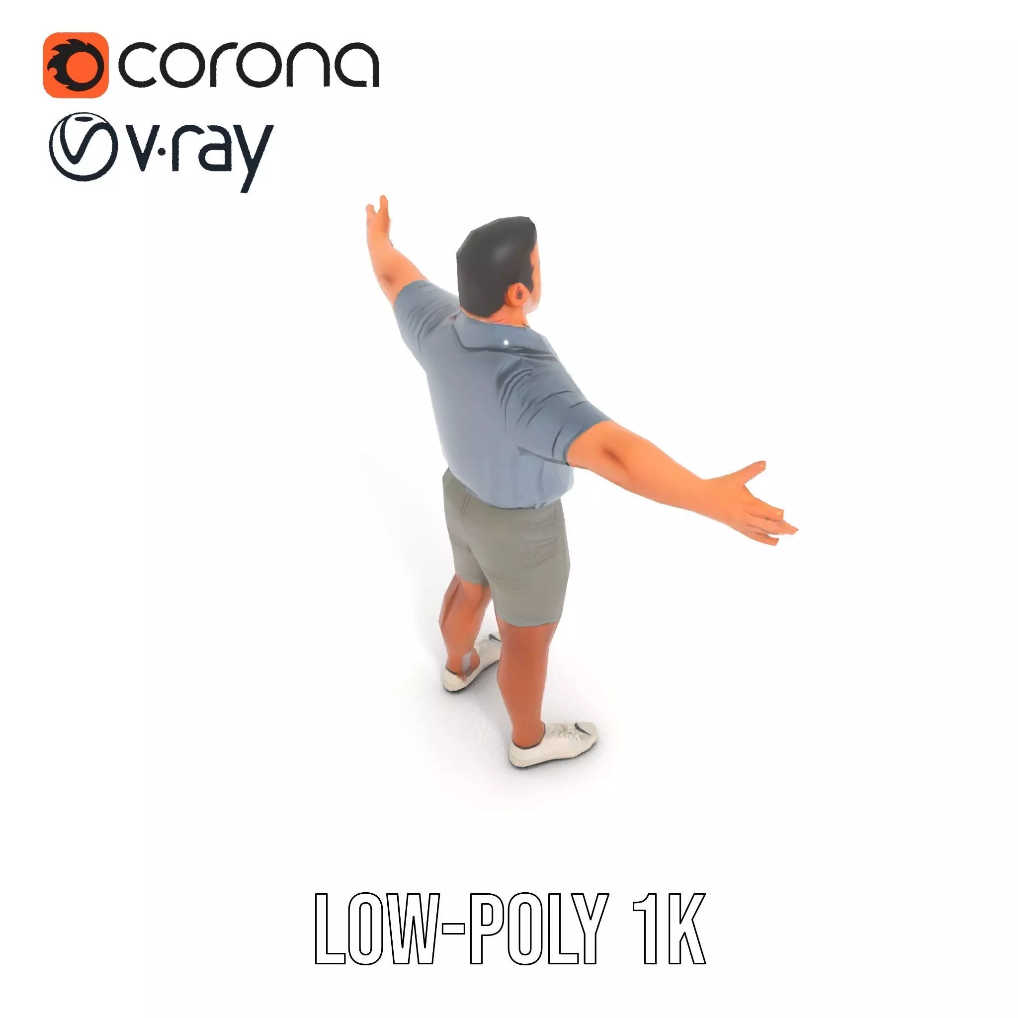 Casual Summer Outfit model pack Low-poly 3D model_8