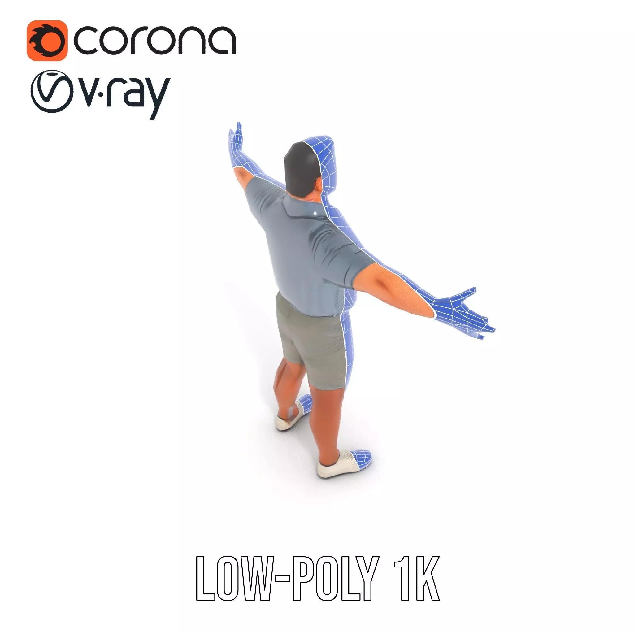 Casual Summer Outfit model pack Low-poly 3D model_23