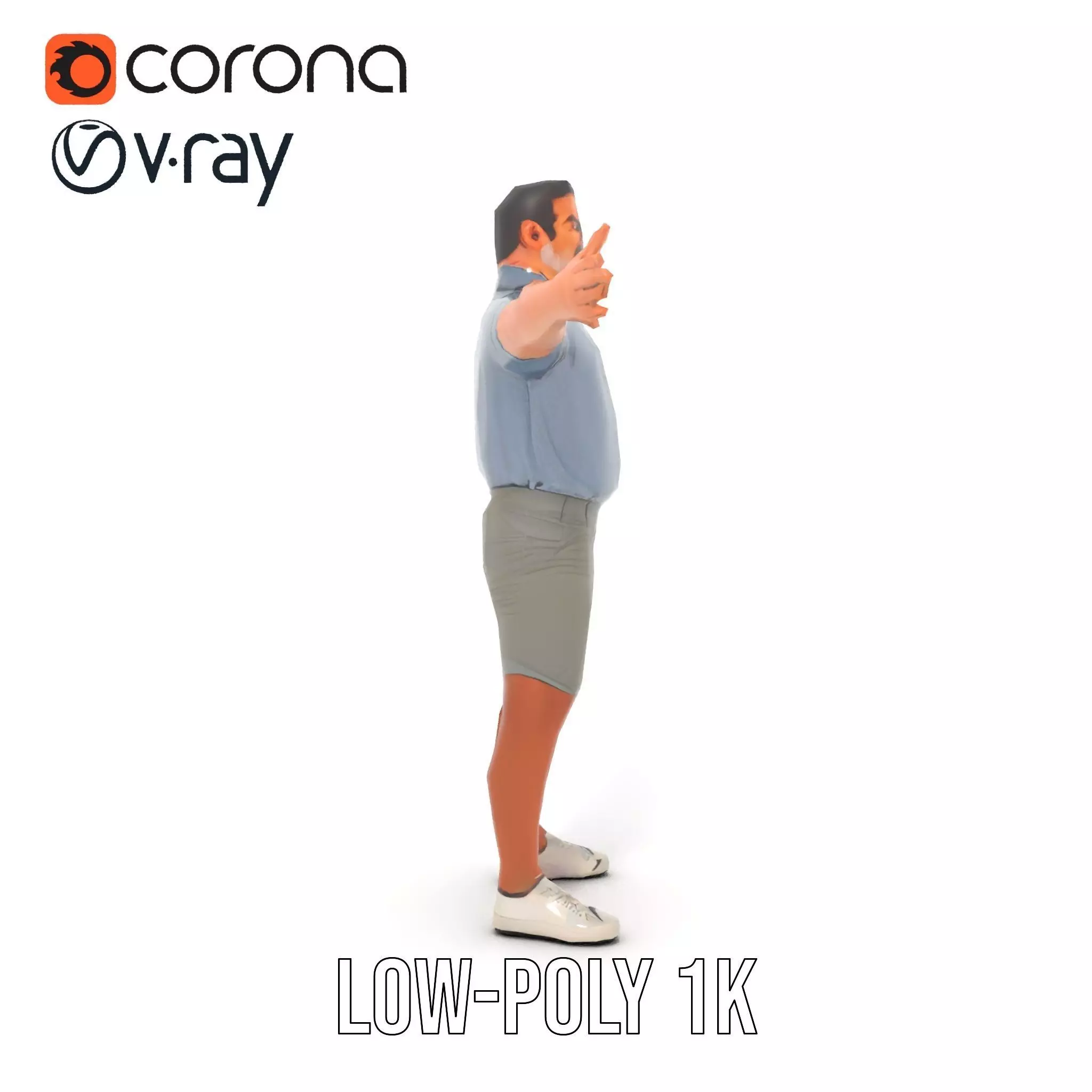 Casual Summer Outfit model pack Low-poly 3D model_17