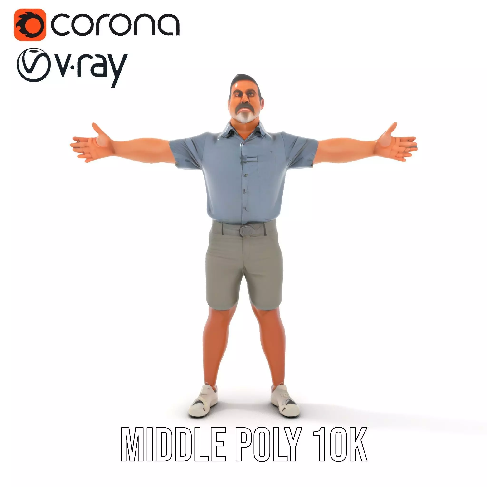 Casual Summer Outfit model pack Low-poly 3D model_24