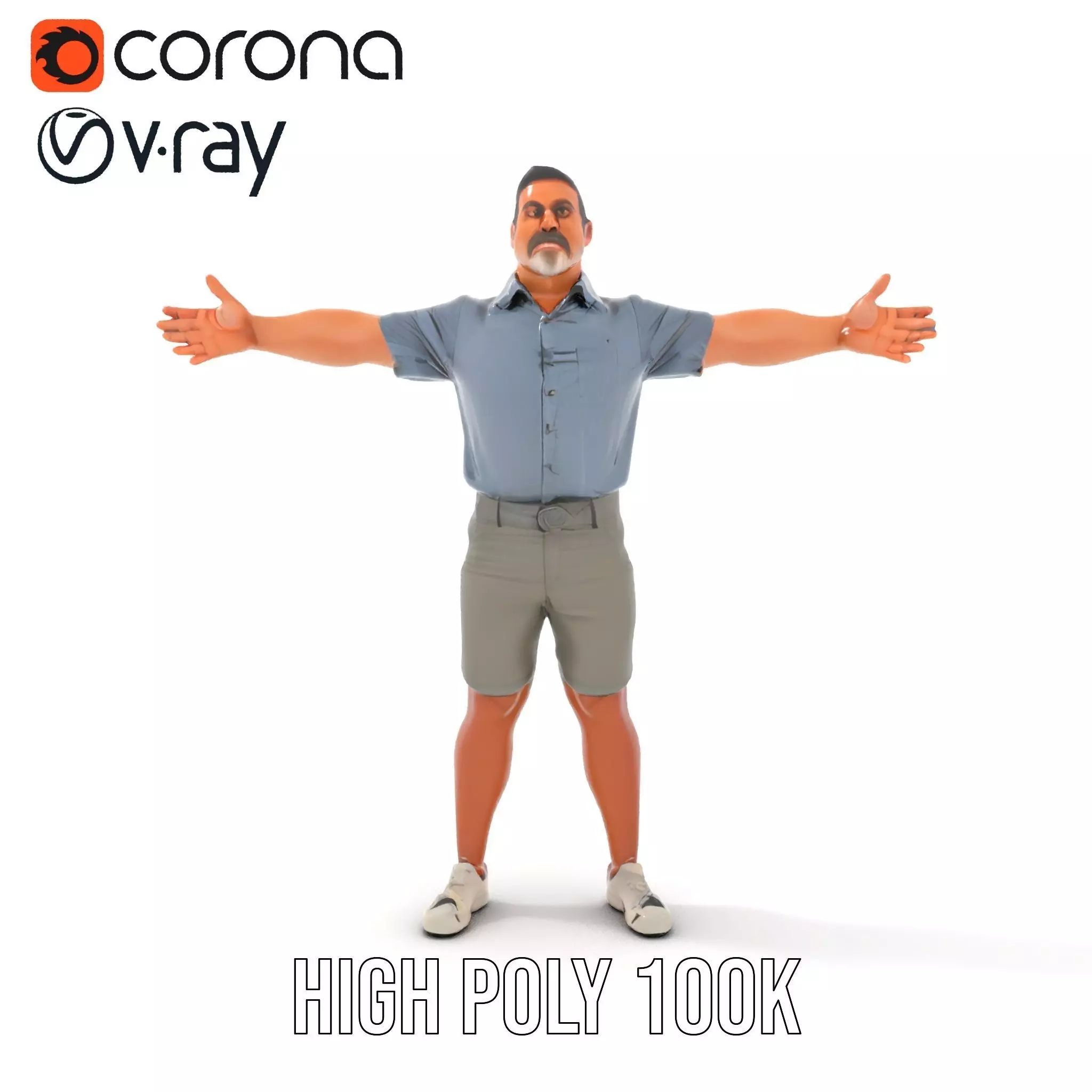 Casual Summer Outfit model pack Low-poly 3D model_21