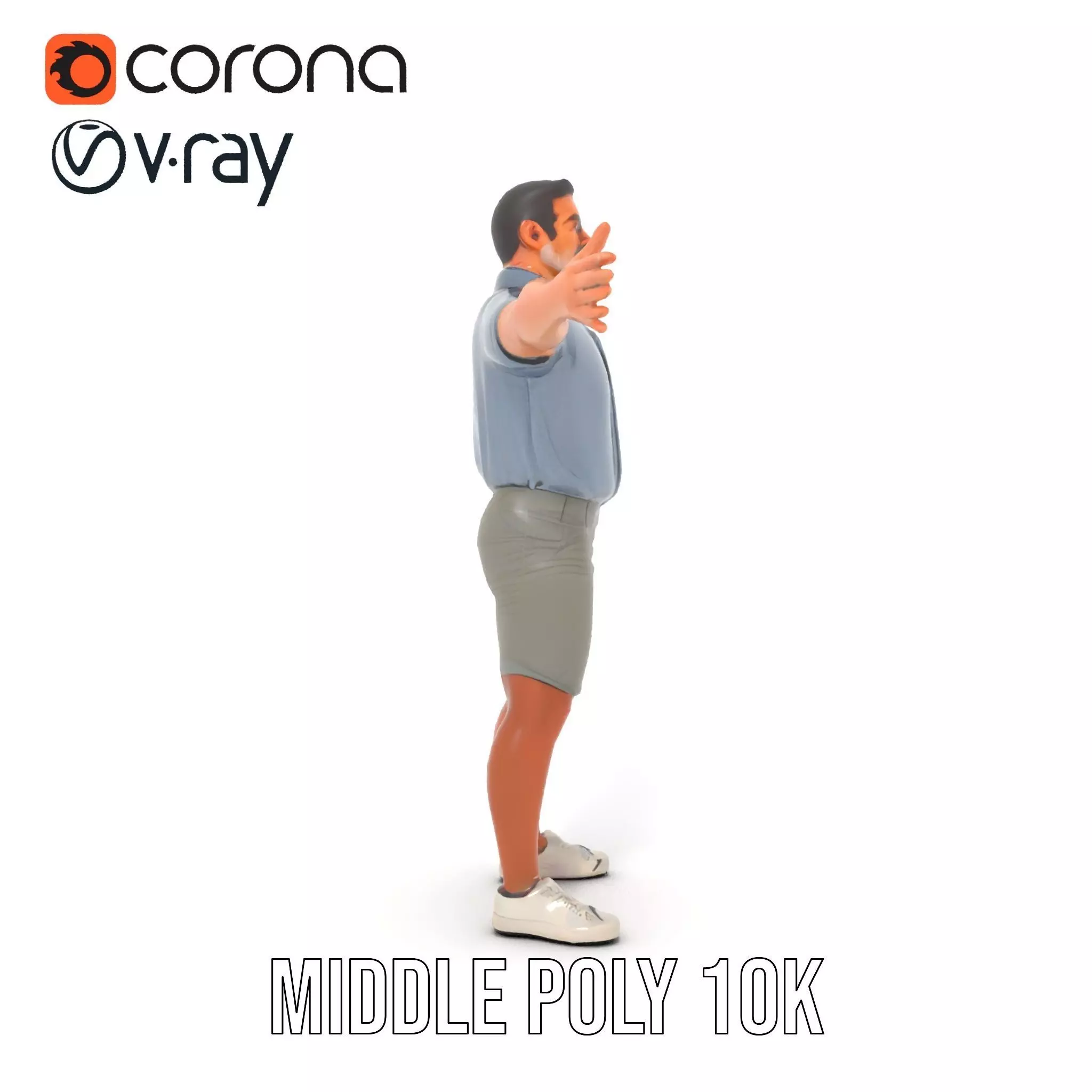 Casual Summer Outfit model pack Low-poly 3D model_27