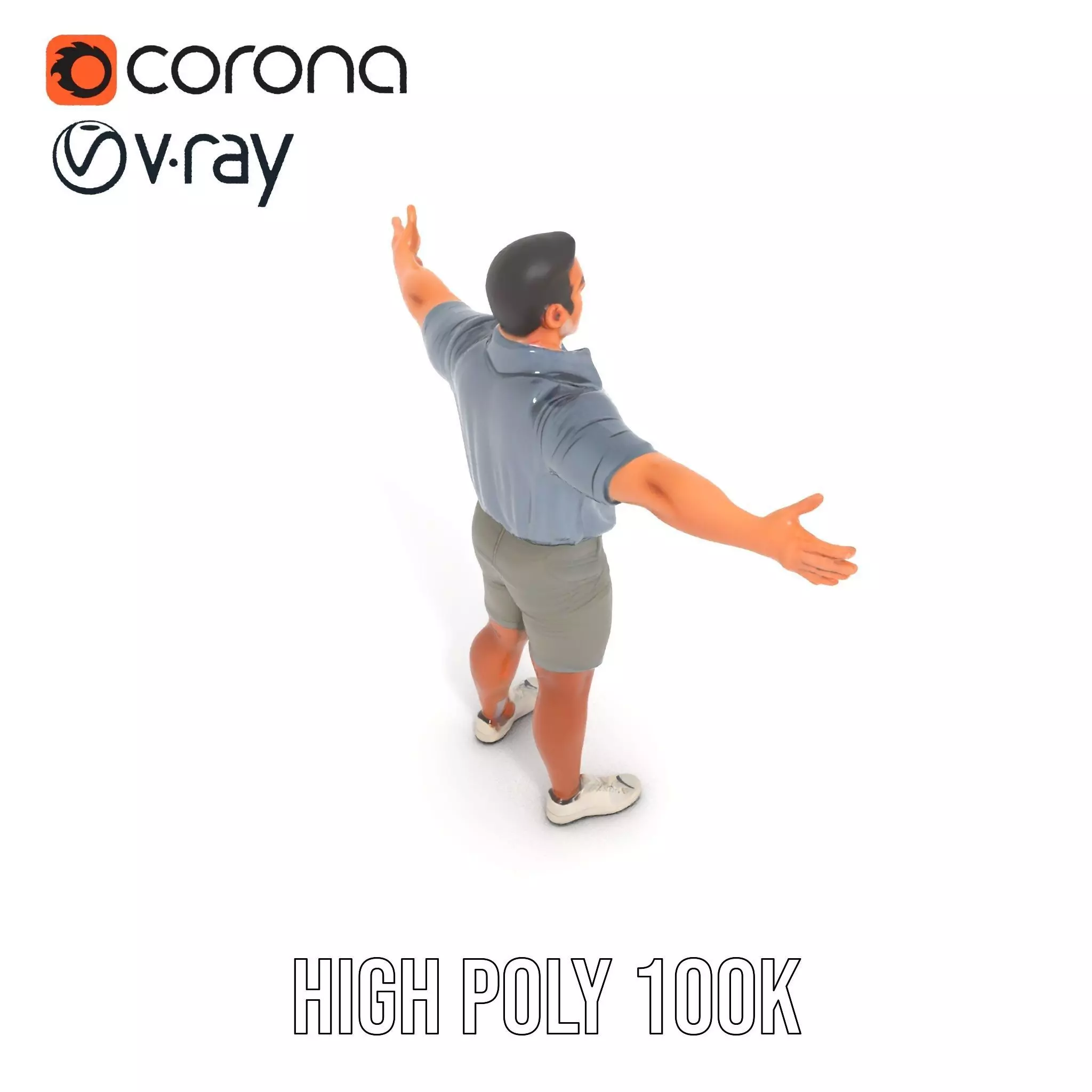 Casual Summer Outfit model pack Low-poly 3D model_26