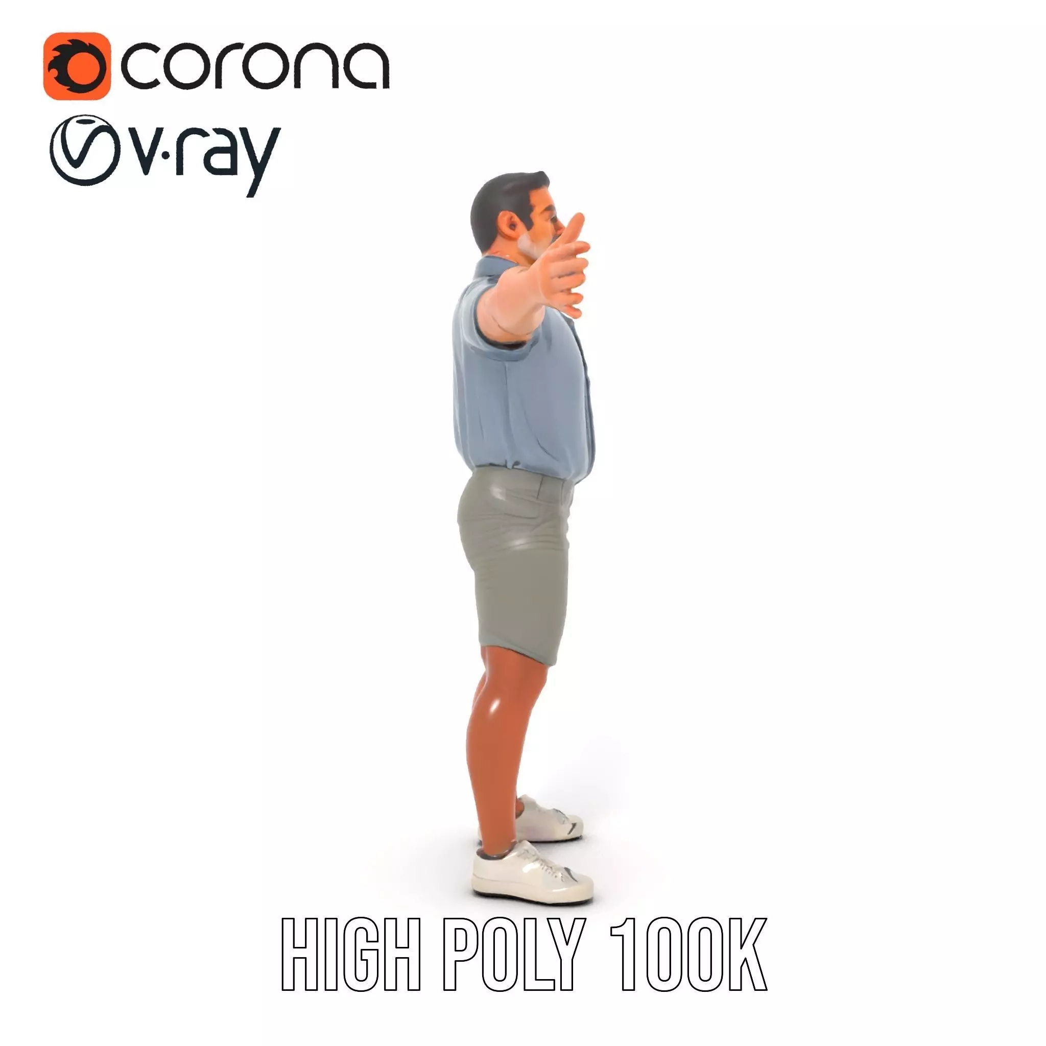 Casual Summer Outfit model pack Low-poly 3D model_35