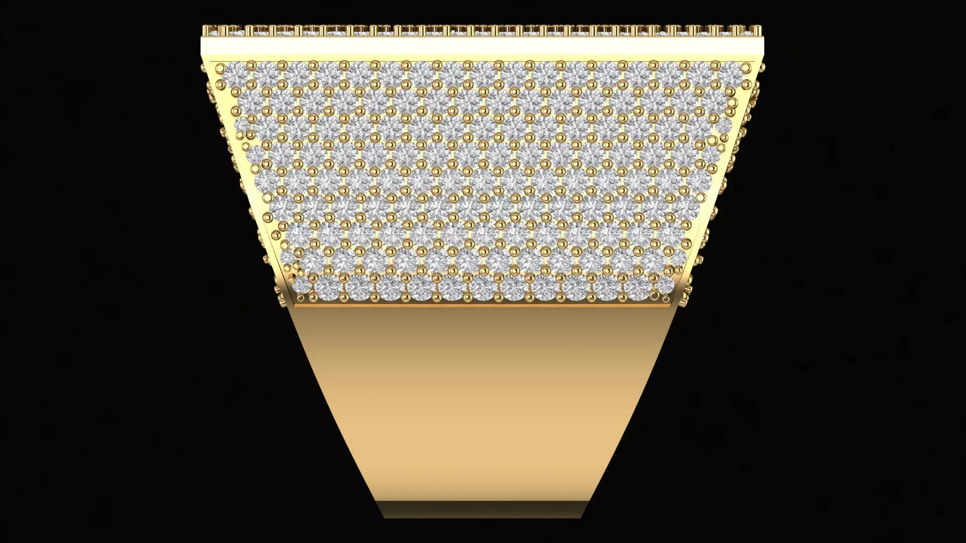 Custom Initial A to Z Letter Diamond Ring - Alphabet Rings 3D print model_2