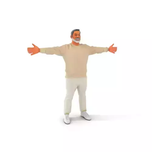 Casual Attire Male model pack Low-poly 3D model