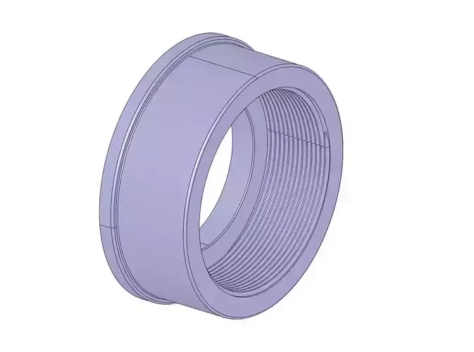 ISO7 BSPT Thread 3 pollici  3D CAD Model STEP  STL