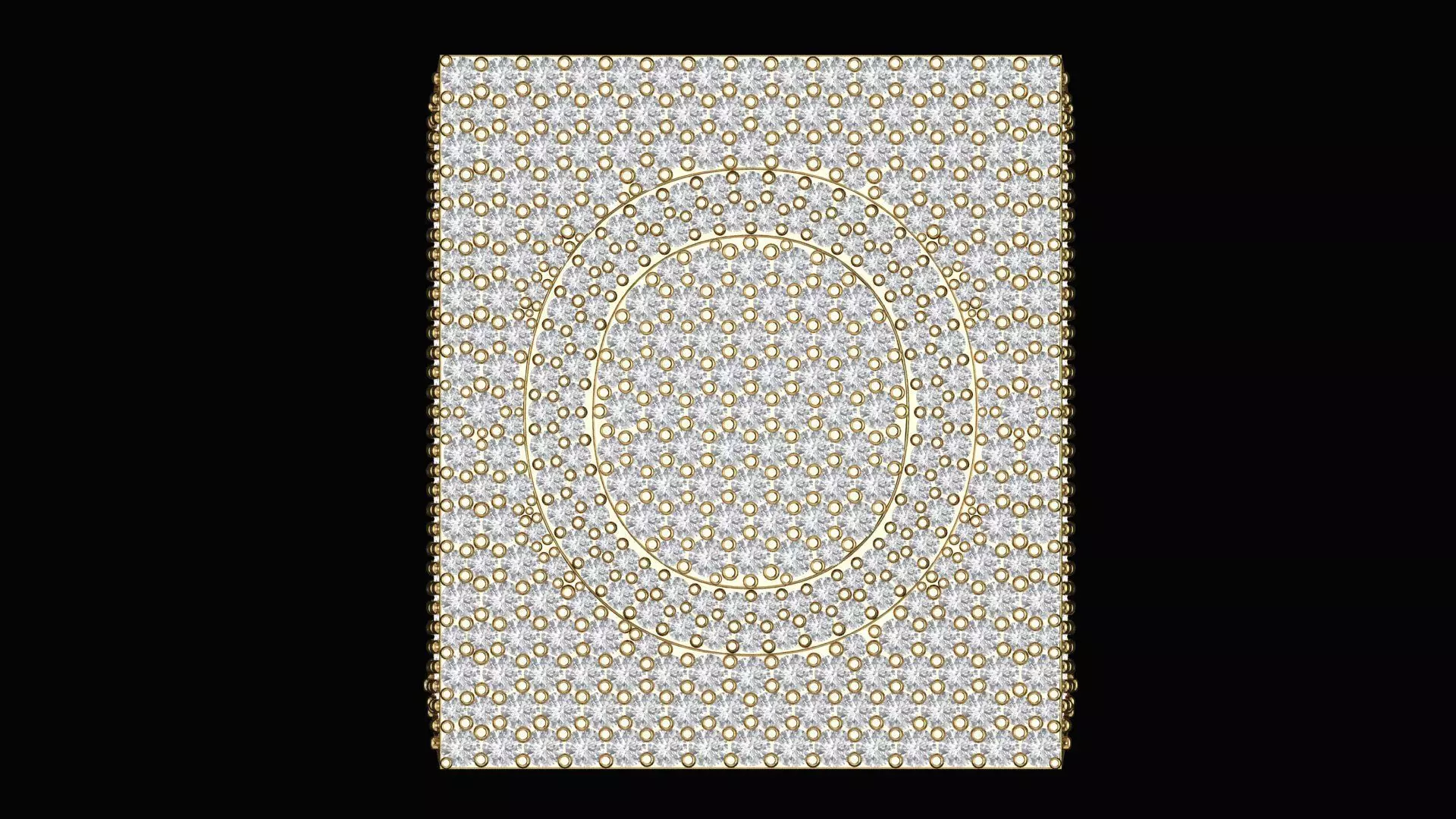 Custom Initial A to Z Letter Diamond Ring - Alphabet Rings 3D print model_1