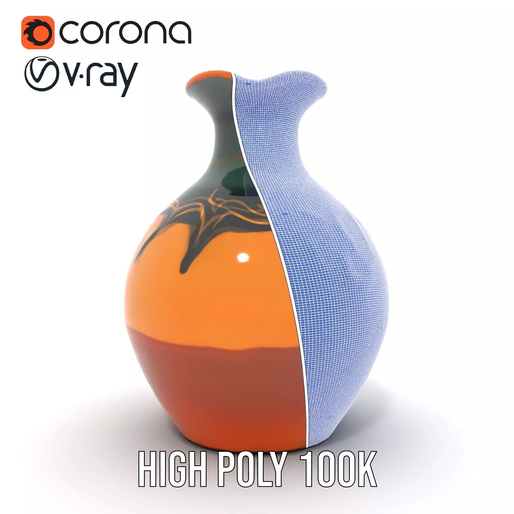 Elegant Ceramic Vase model pack Low-poly 3D model_34