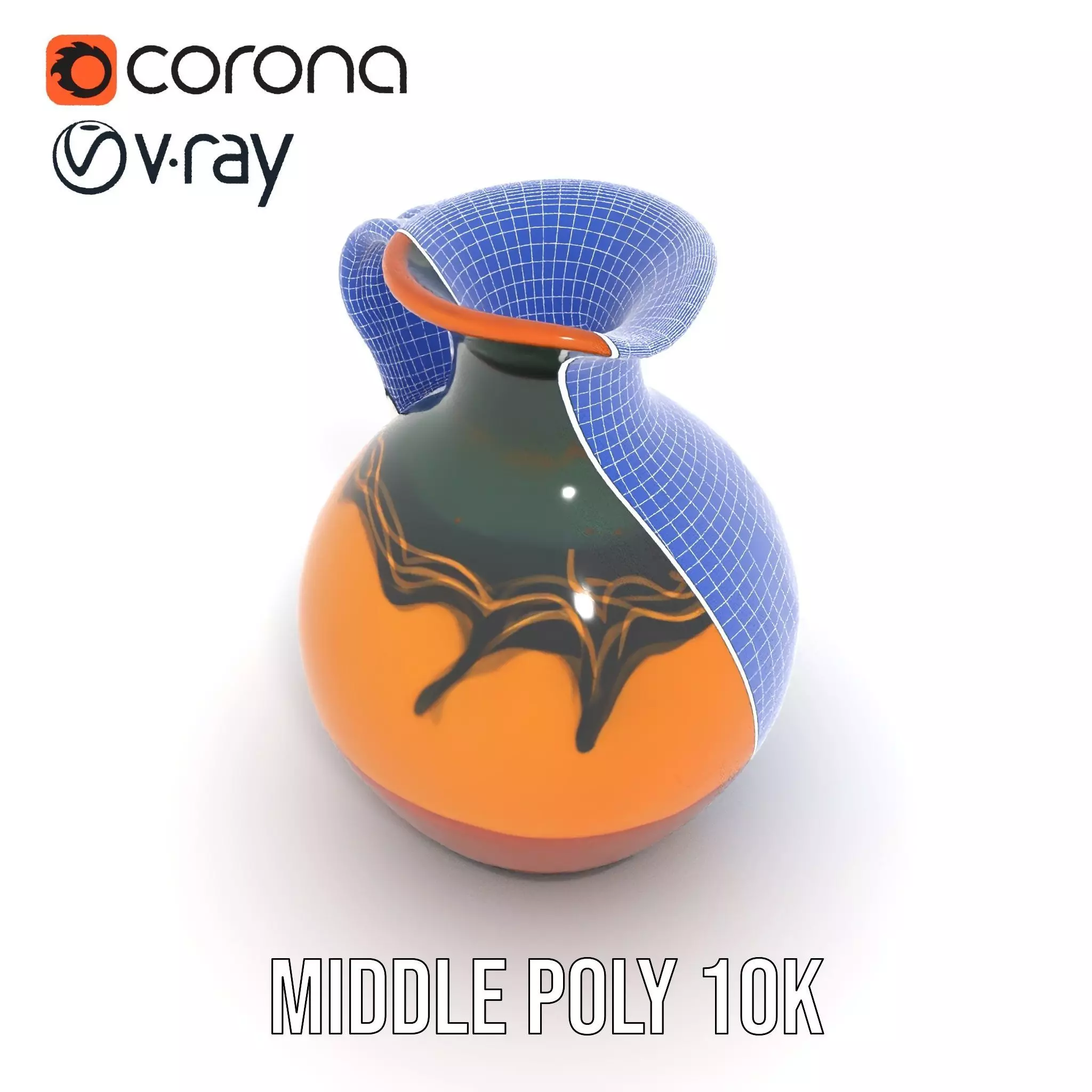 Elegant Ceramic Vase model pack Low-poly 3D model_26