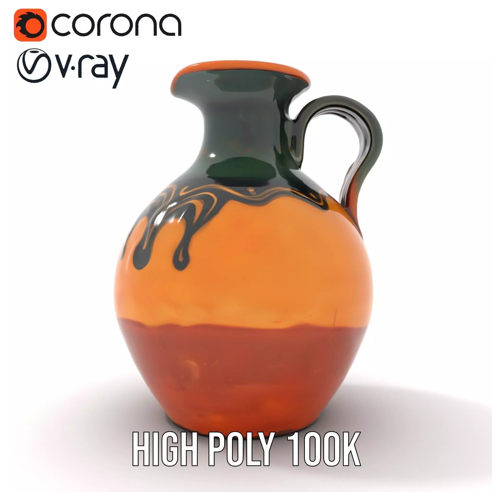 Elegant Ceramic Vase model pack Low-poly 3D model_22