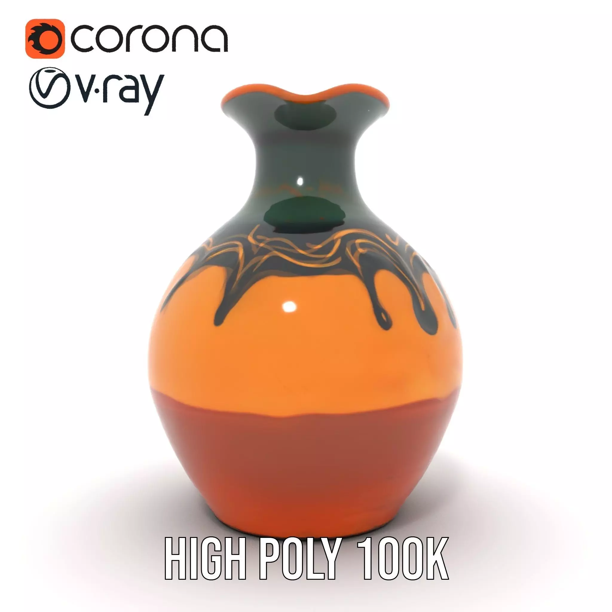 Elegant Ceramic Vase model pack Low-poly 3D model_25