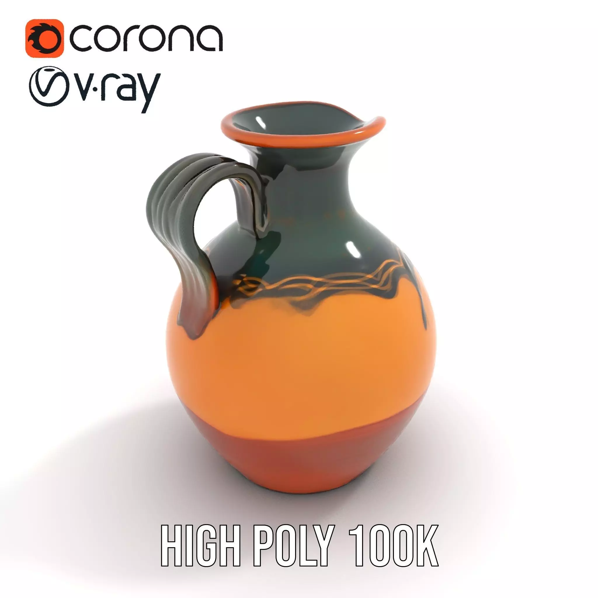 Elegant Ceramic Vase model pack Low-poly 3D model_19
