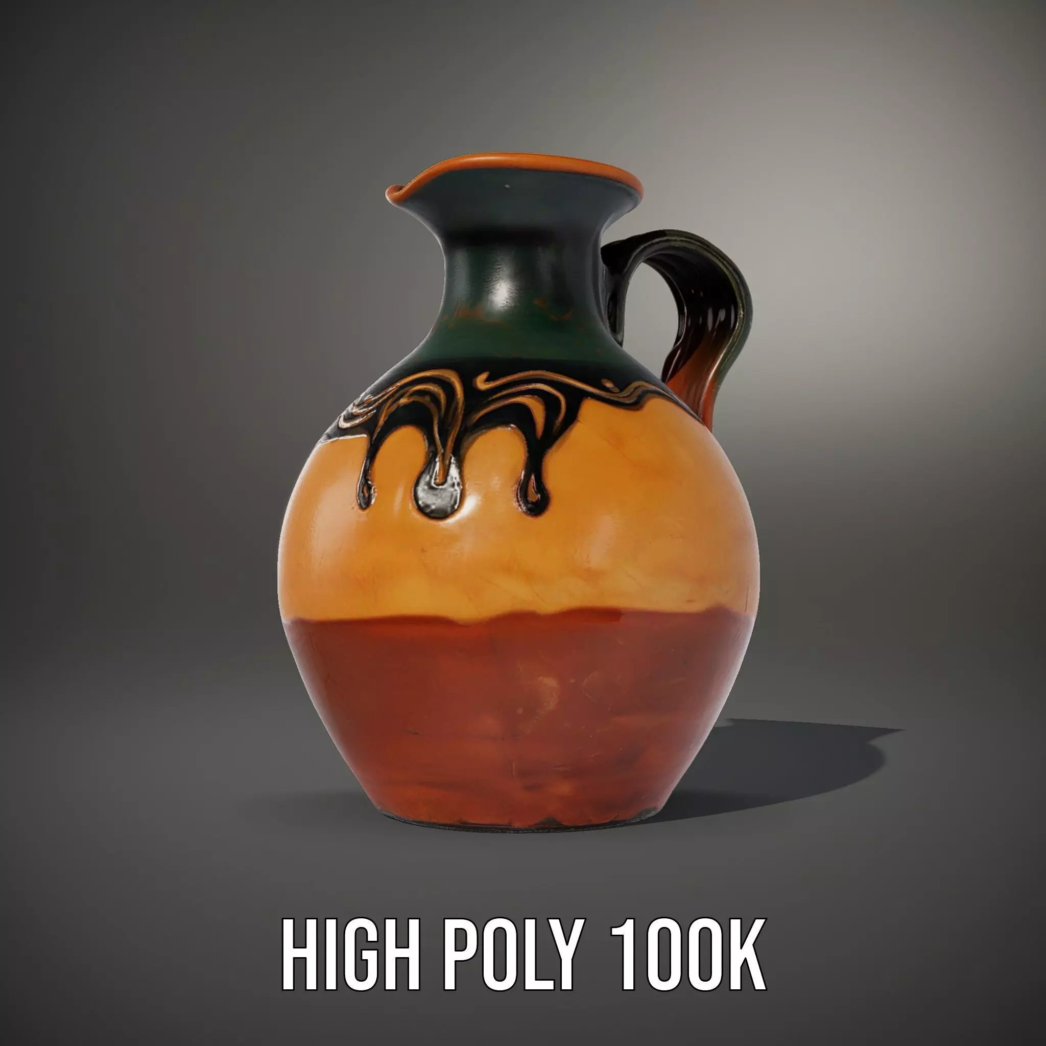 Elegant Ceramic Vase model pack Low-poly 3D model_9