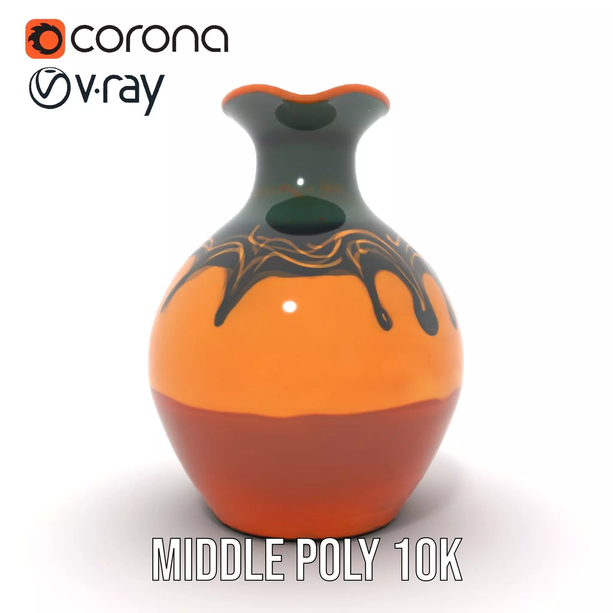 Elegant Ceramic Vase model pack Low-poly 3D model_14