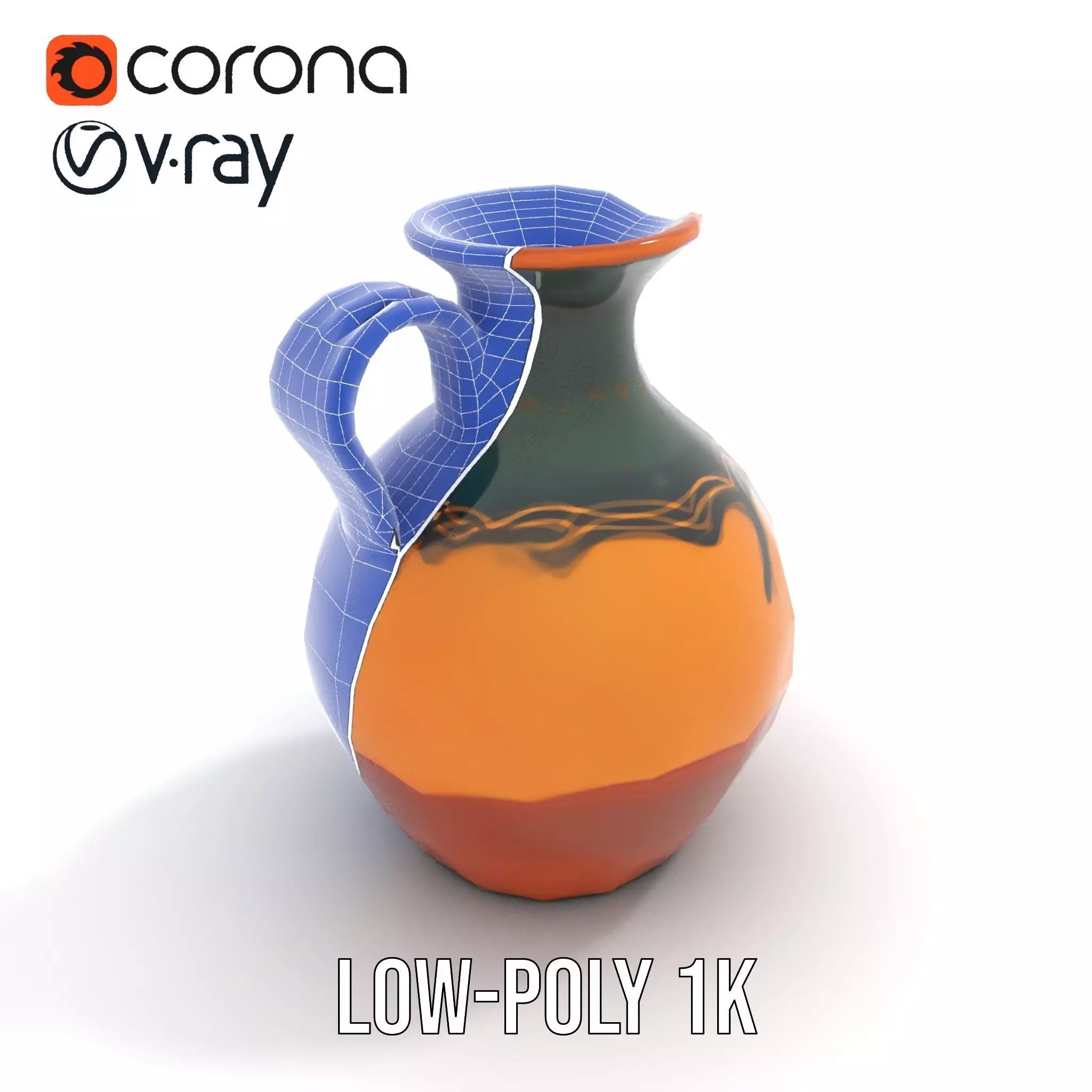 Elegant Ceramic Vase model pack Low-poly 3D model_21
