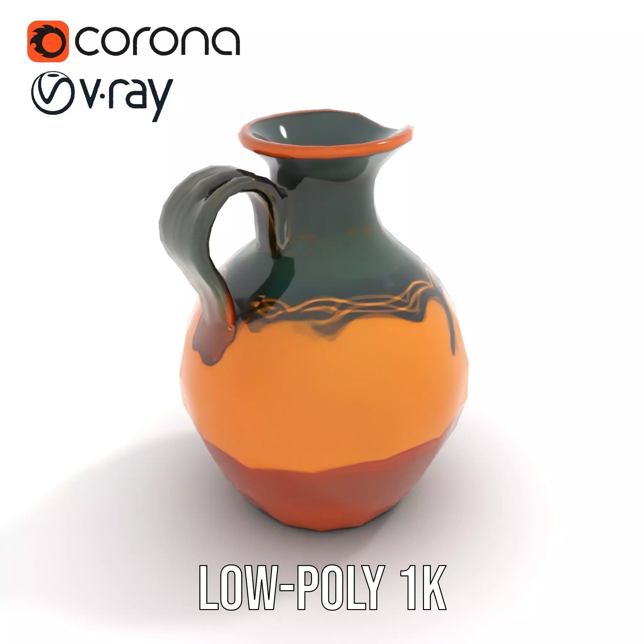 Elegant Ceramic Vase model pack Low-poly 3D model_15