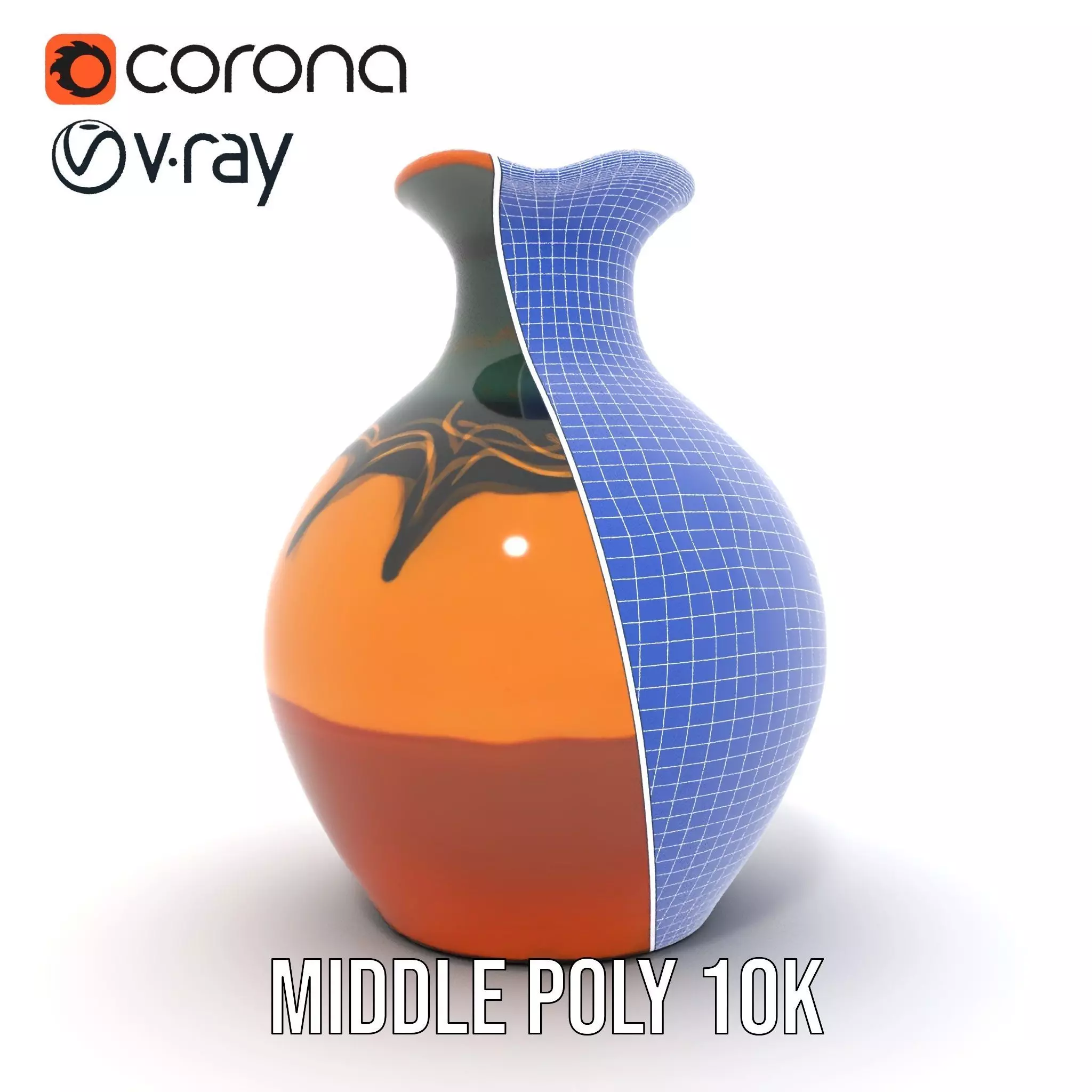 Elegant Ceramic Vase model pack Low-poly 3D model_31