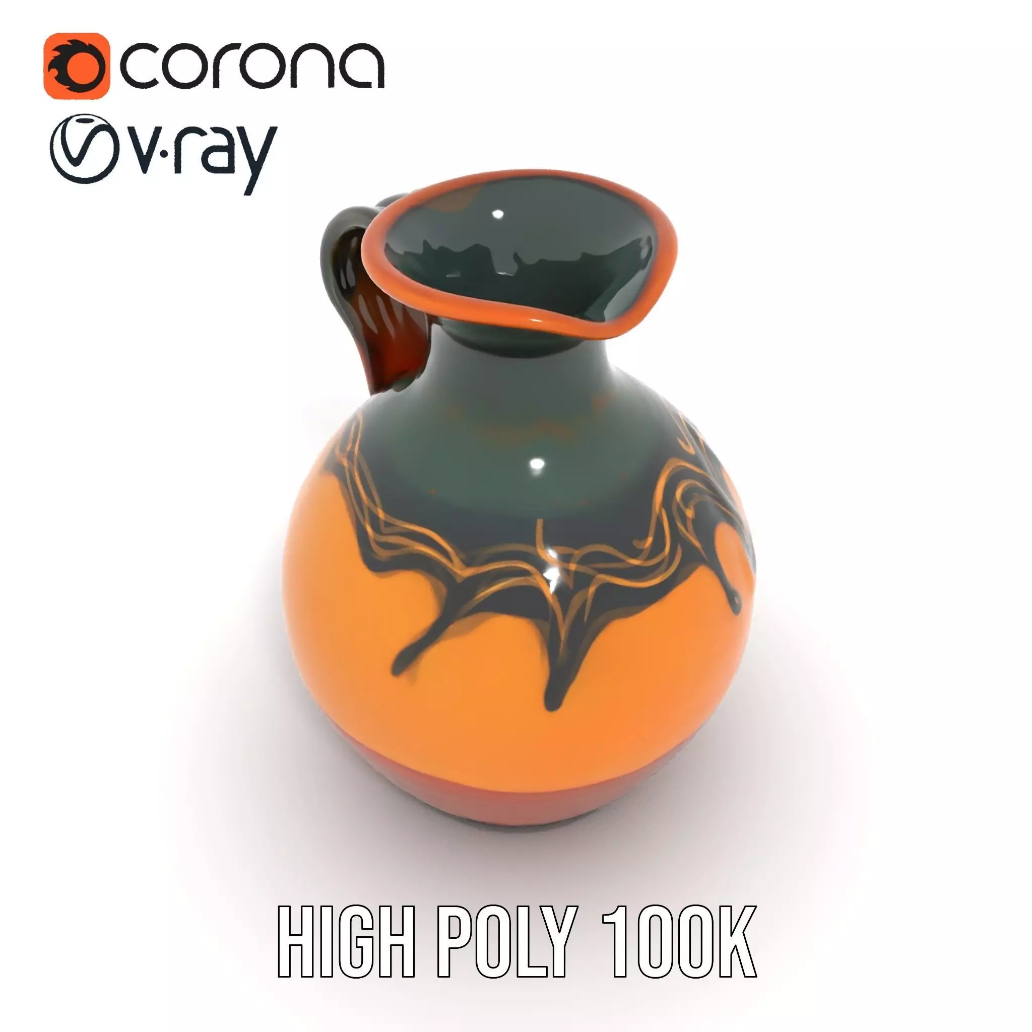 Elegant Ceramic Vase model pack Low-poly 3D model_16