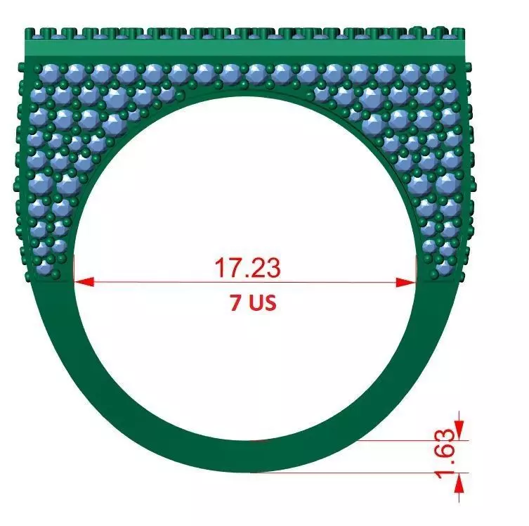 Custom Initial A to Z Letter Diamond Ring - Alphabet Rings 3D print model_8