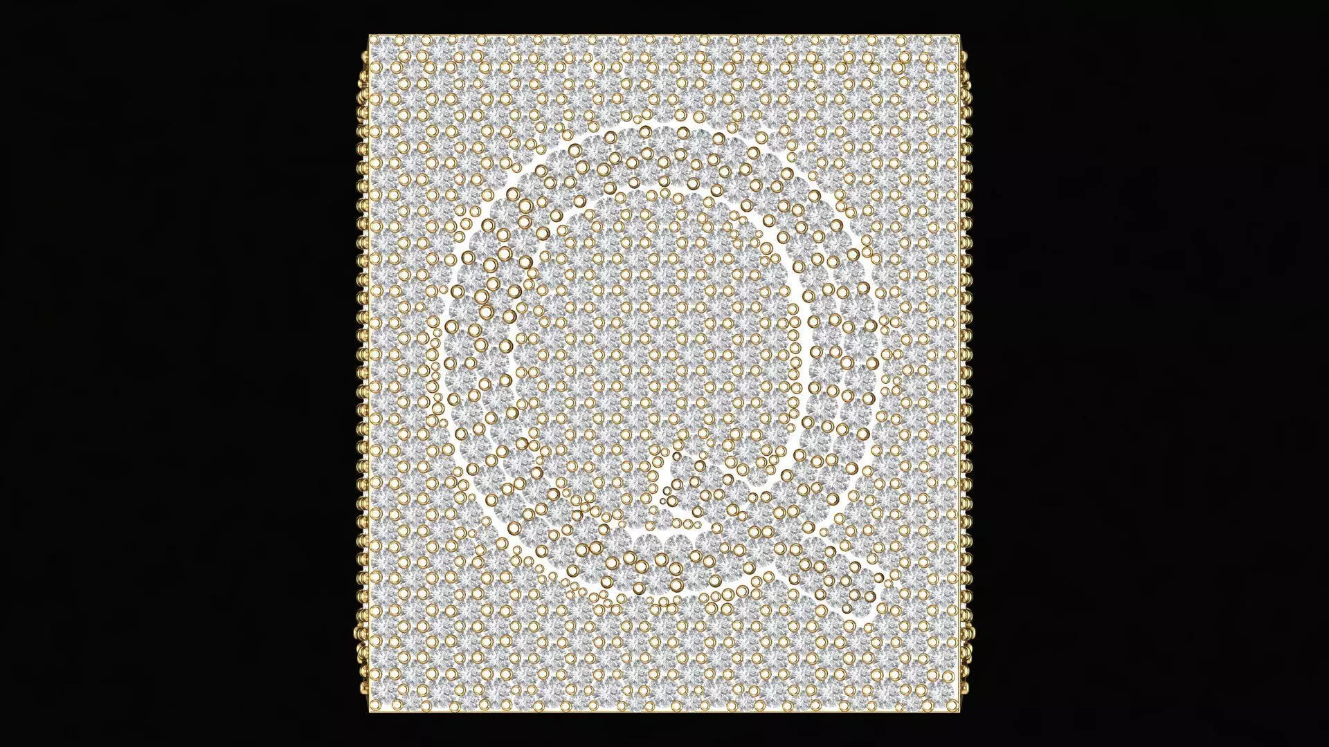 Custom Initial A to Z Letter Diamond Ring - Alphabet Rings 3D print model_1