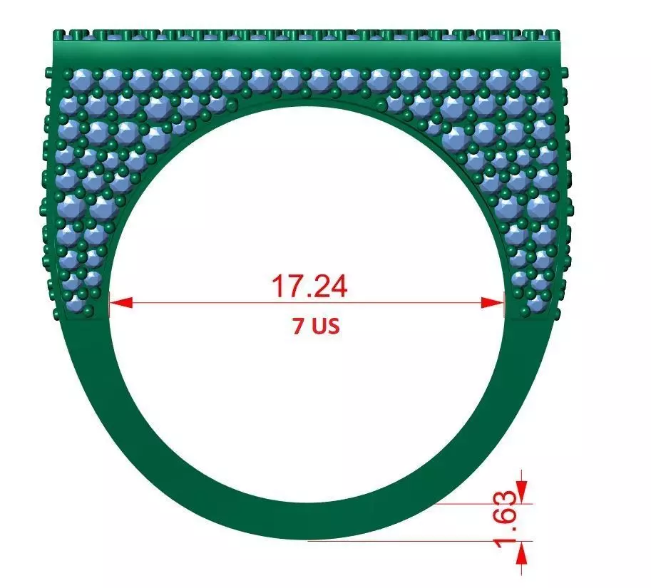 Custom Initial A to Z Letter Diamond Ring - Alphabet Rings 3D print model_7