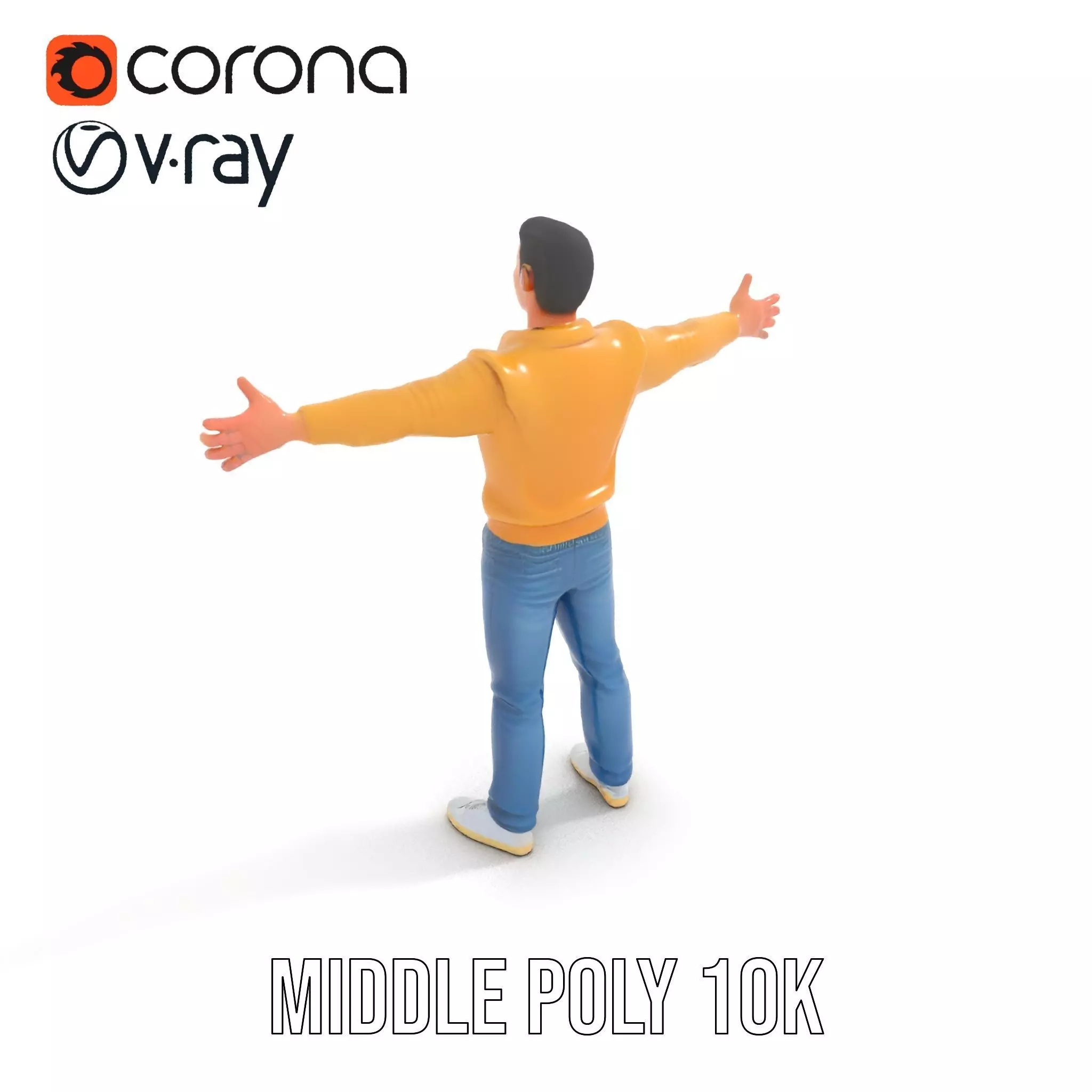 Casual Outfit Man model pack Low-poly 3D model_12